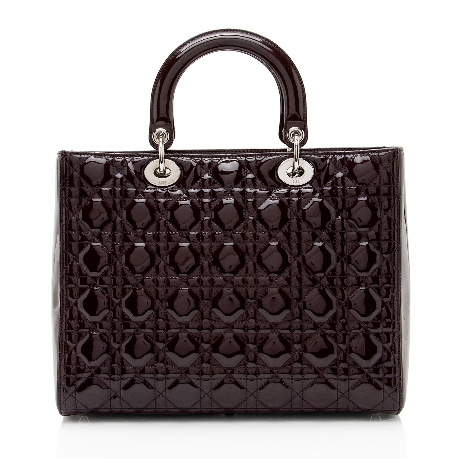 Dior Lady Tote Shf 5Trae8 Leather Patent Large Tote Bag