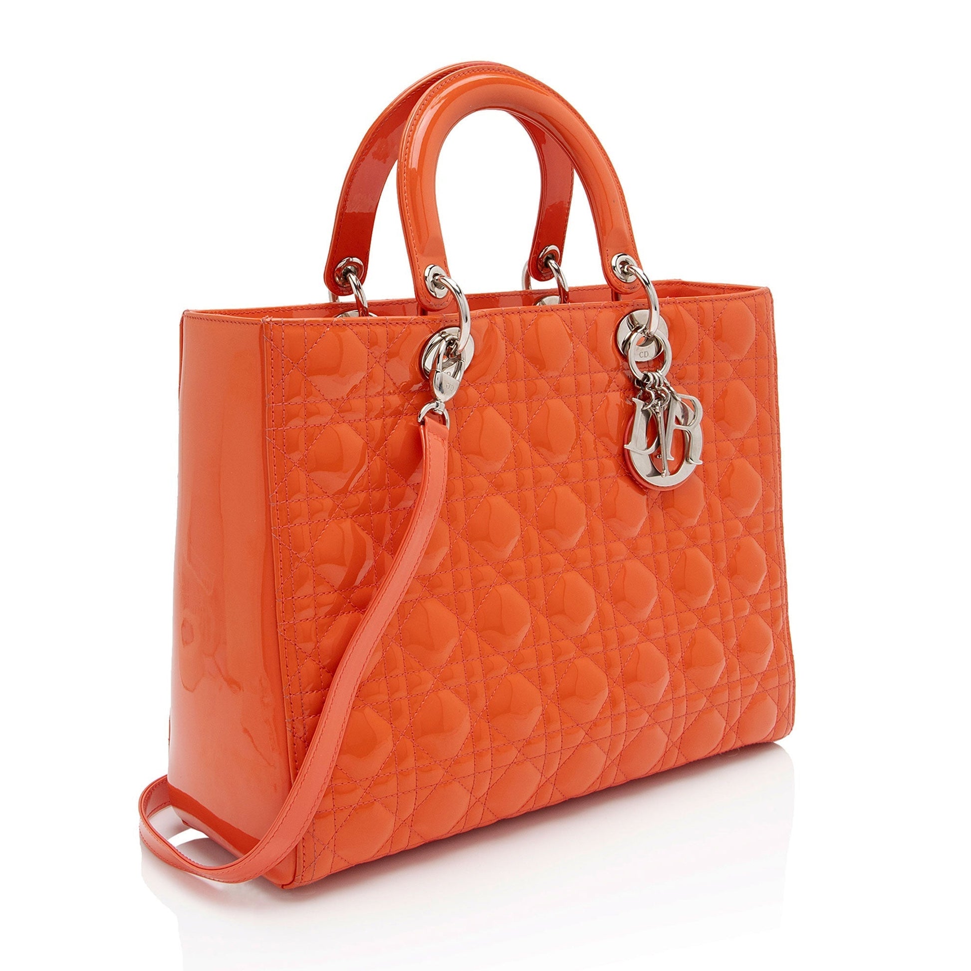 Dior Lady Tote Shf W6Nhh6 Leather Patent Large Tote Bag