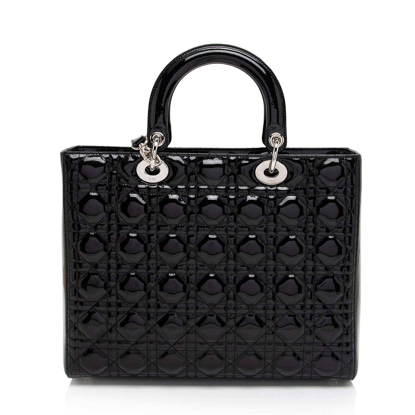 Dior Lady Tote Shf Domnwp Leather Patent Large Tote Bag