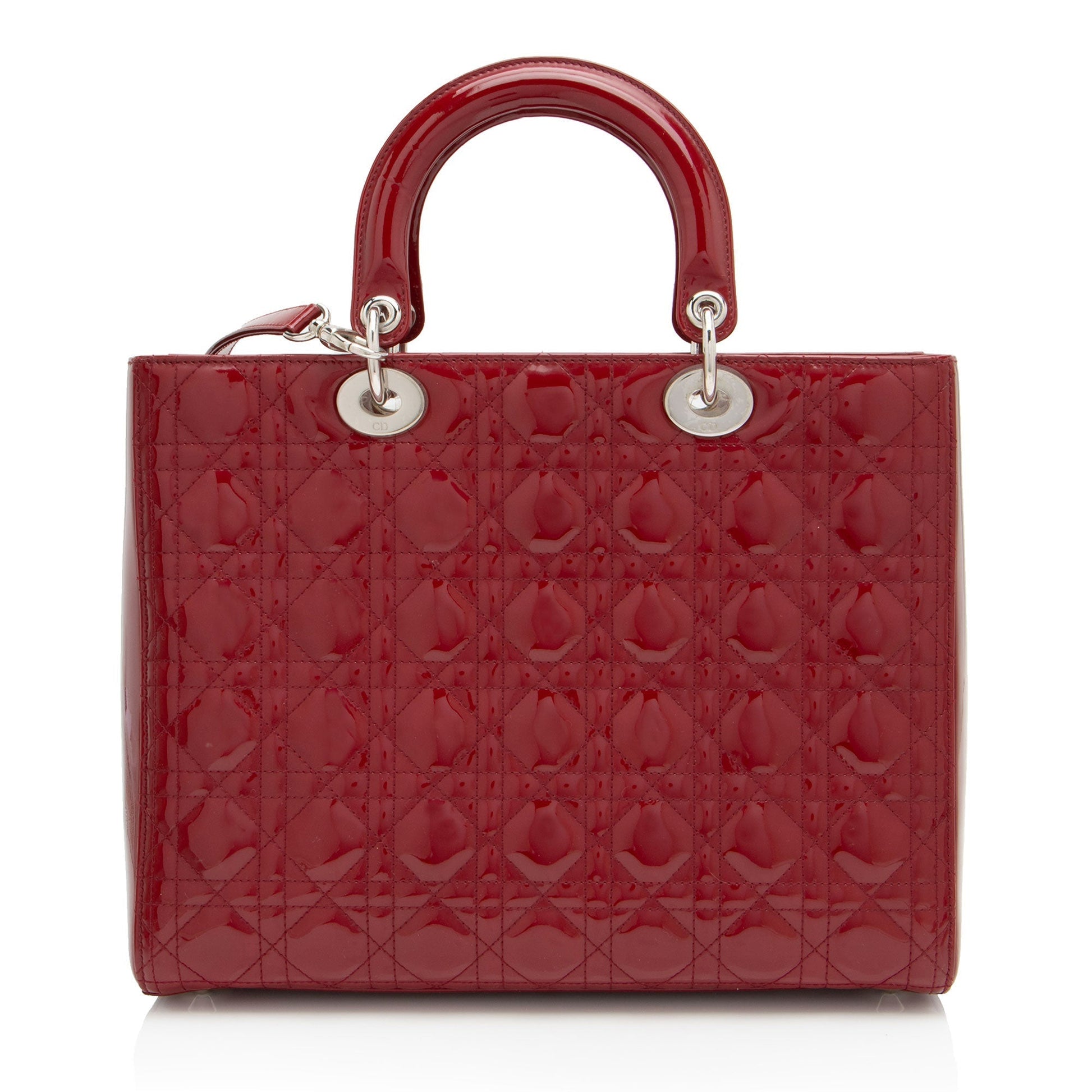 Dior Lady Tote Shf Fee2T5 Leather Patent Large Tote Bag