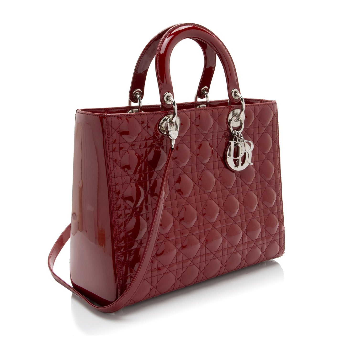 Dior Lady Tote Shf 91E8Tq Leather Patent Large Shoulder Bag