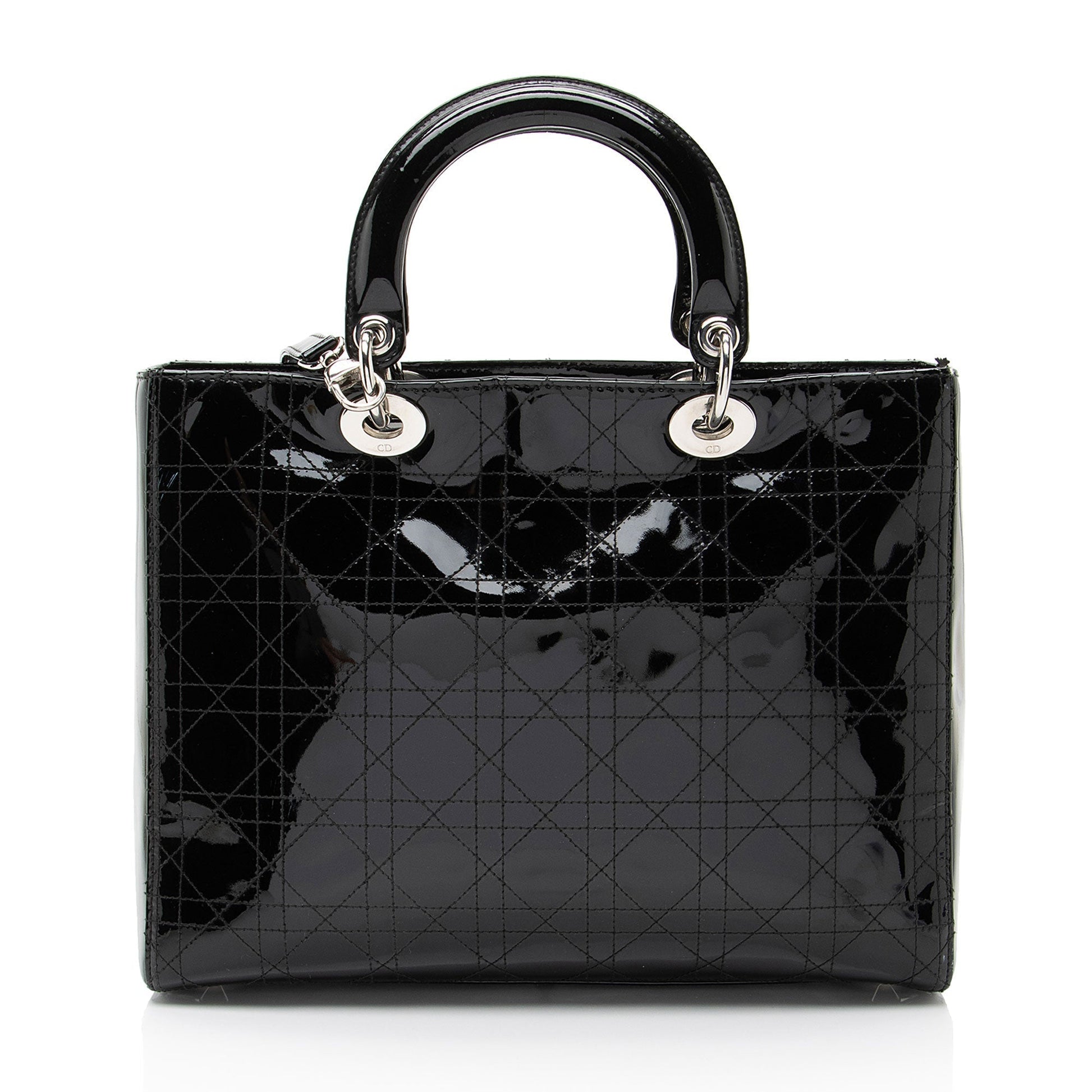 Dior Lady Tote Leather Patent Large Tote Bag