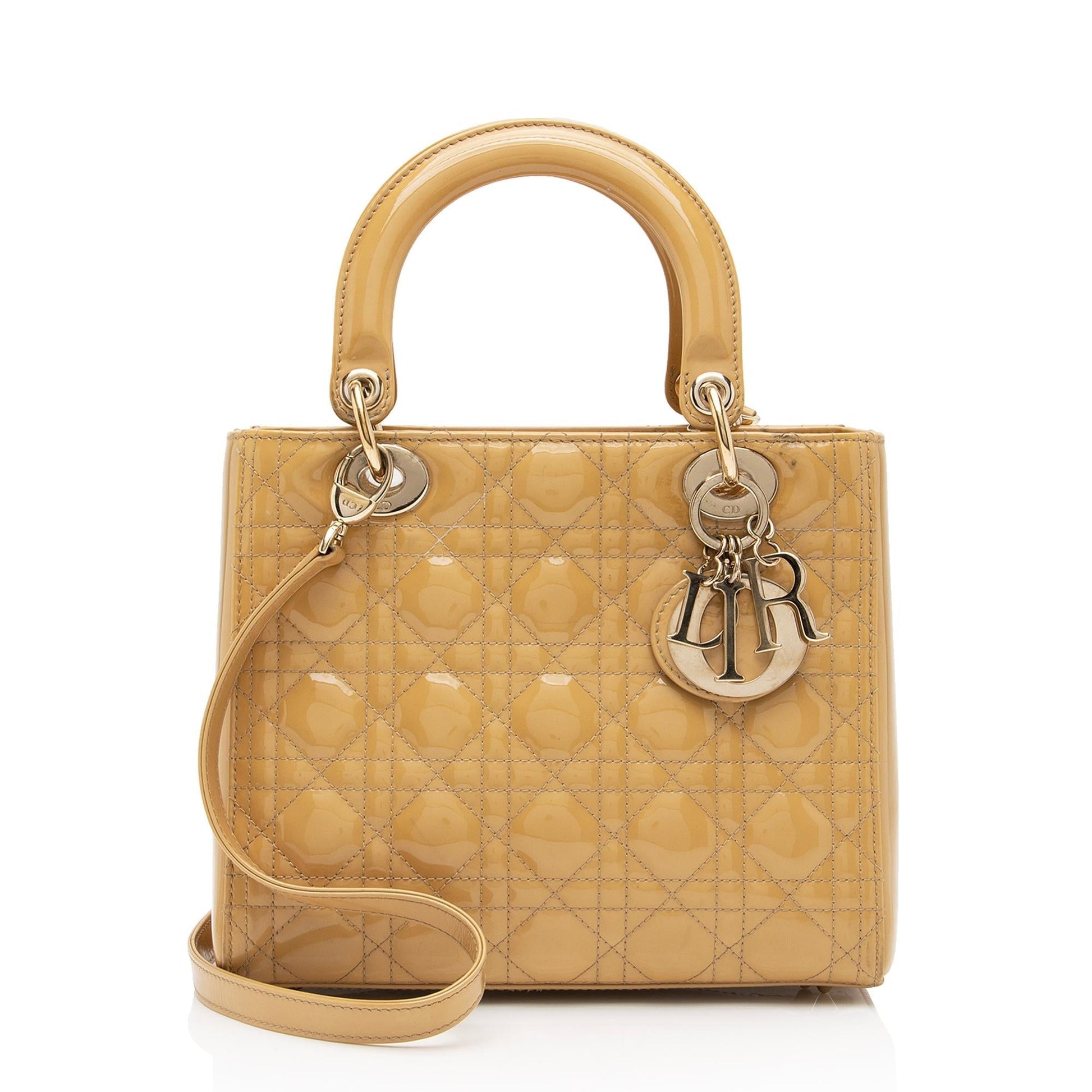 Dior Lady Tote Shf L6Ix36 Leather Patent Medium Tote Bag