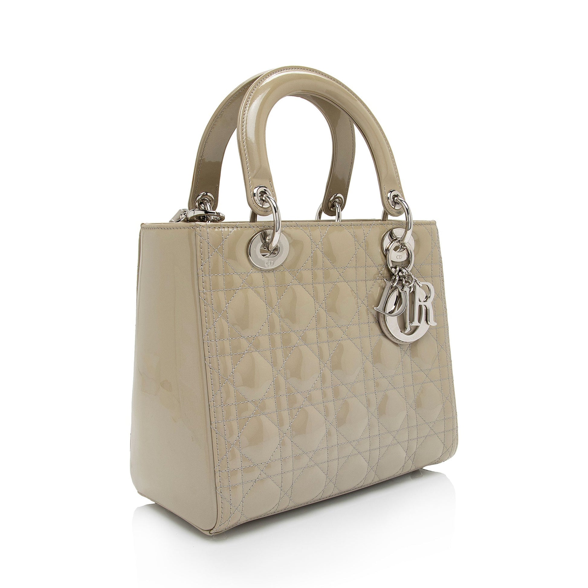 Dior Lady Tote Shf Dlpwlg Leather Patent Medium Tote Bag