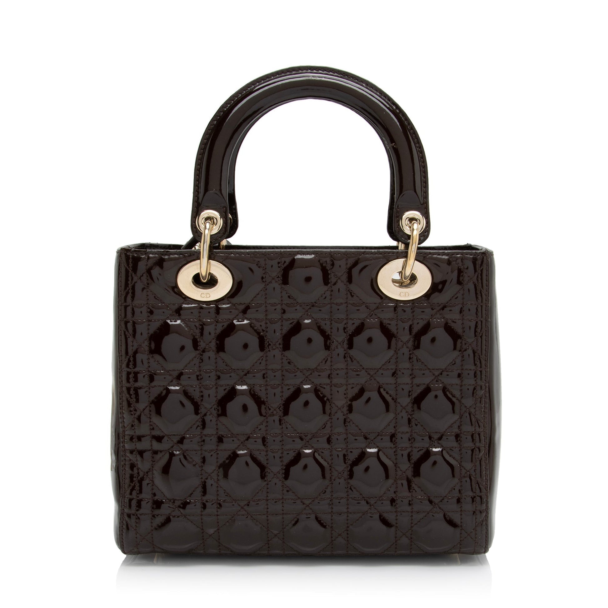 Dior Lady Tote Shf C6Ebwa Leather Patent Medium Tote Bag