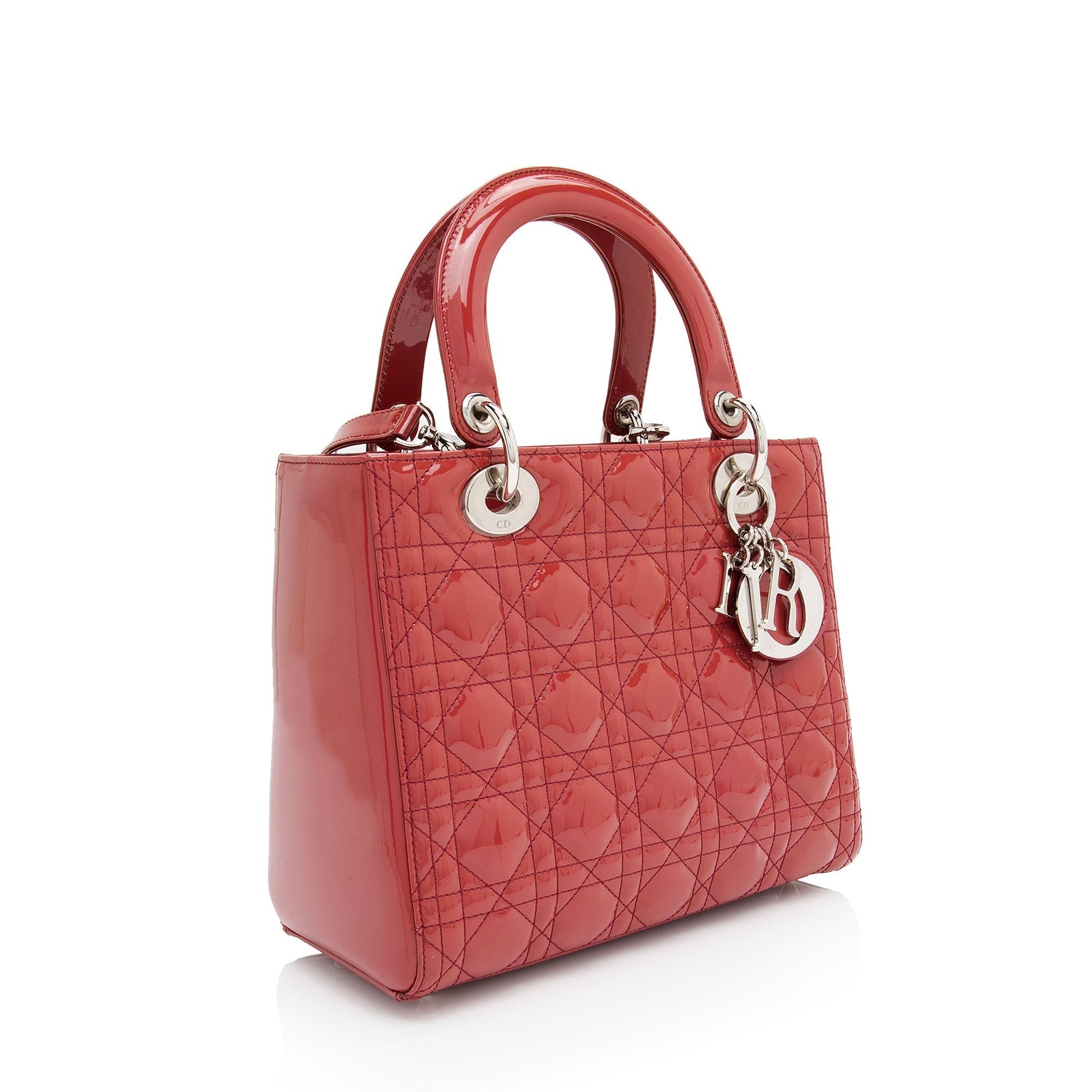 Dior Lady Tote Shf 9Sfjwh Leather Patent Medium Tote Bag