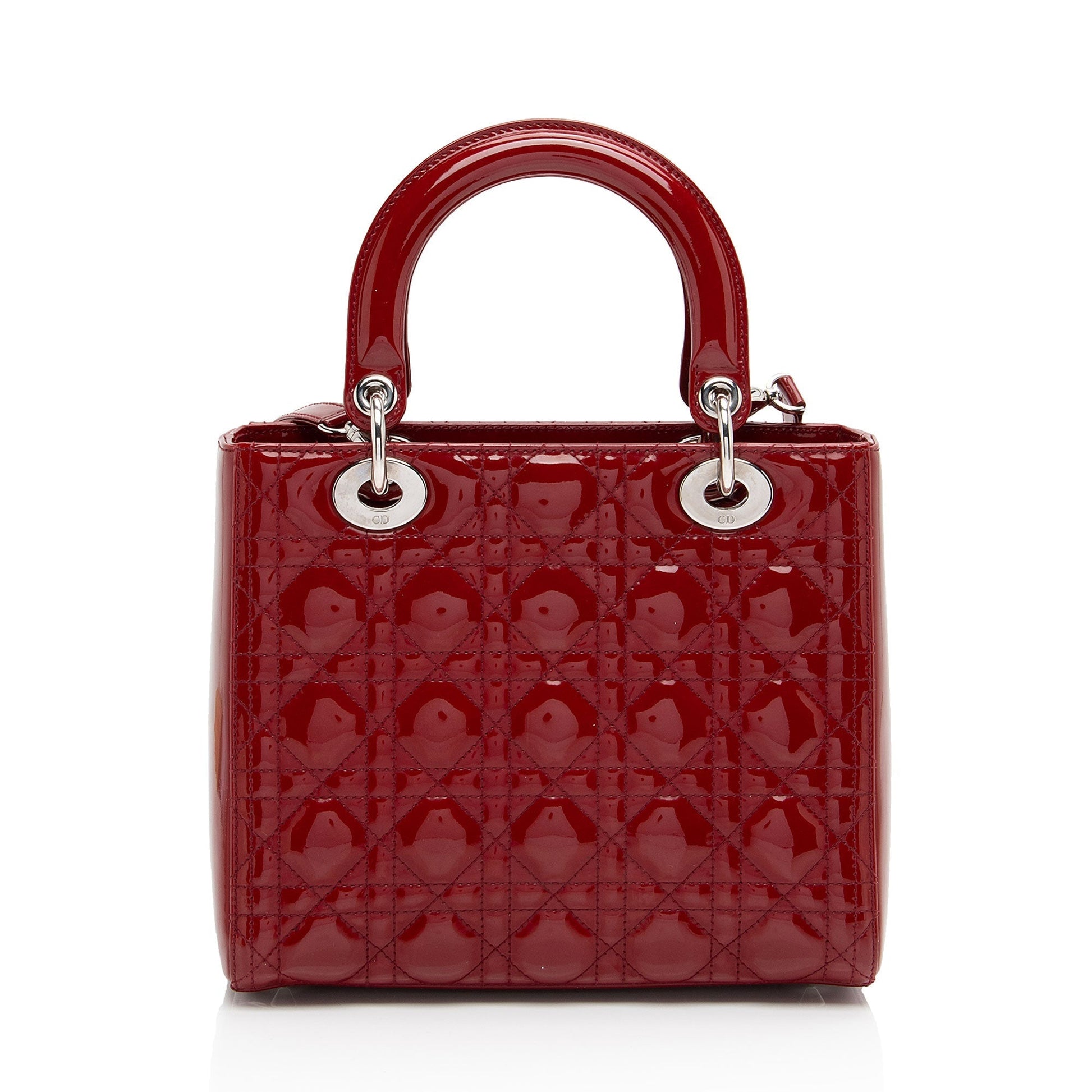 Dior Lady Tote Shf Wd5Jcb Leather Patent Medium Tote Bag