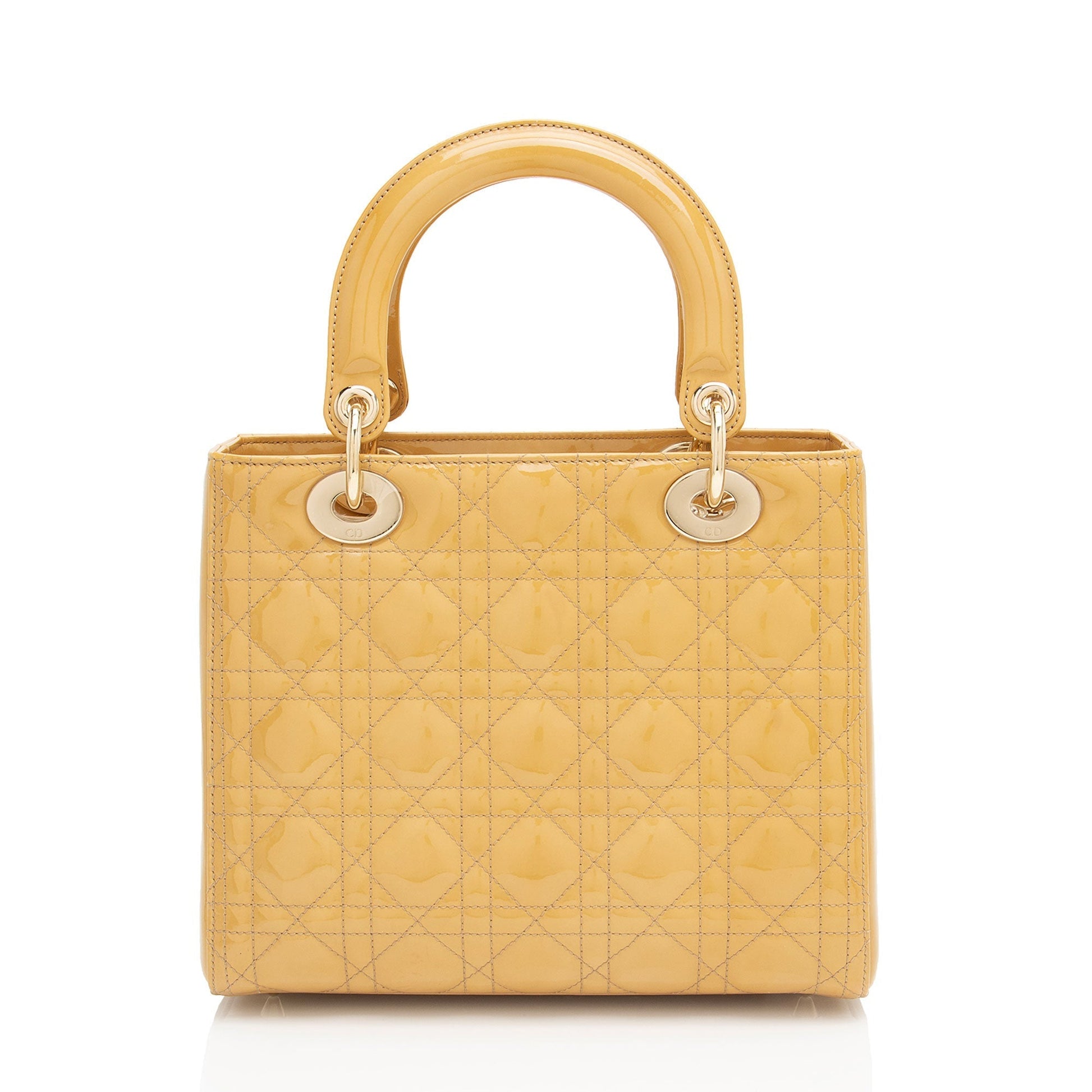 Dior Lady Tote Leather Patent Medium Tote Bag