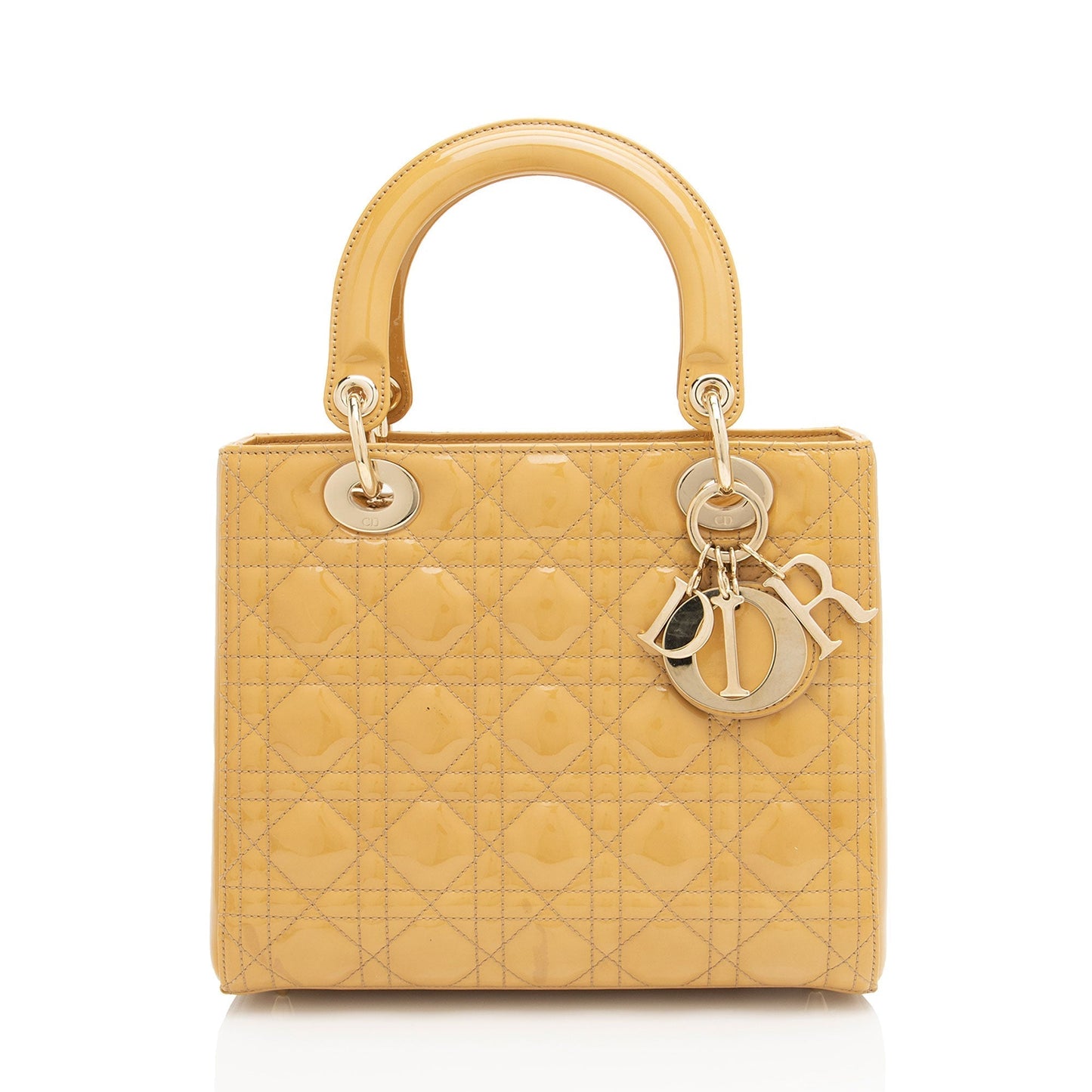 Dior Lady Tote Leather Patent Medium Tote Bag