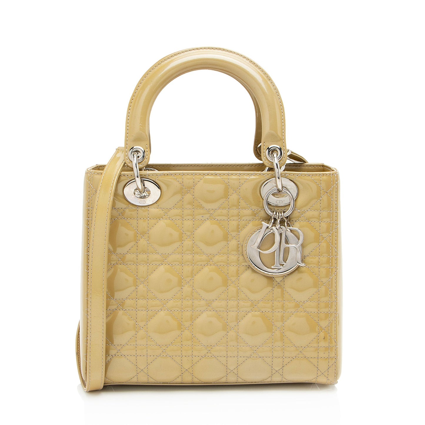 Dior Lady Tote Leather Patent Medium Tote Bag Dior Medium Tote