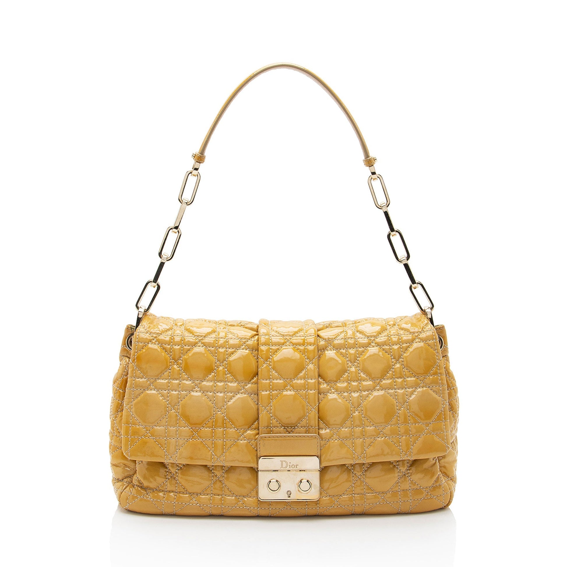 Dior New Lock Bag Final Sale Leather Patent Flap Shoulder Bag