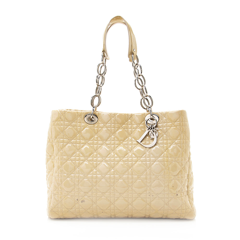 Dior Soft Shopping Tote Final Sale Shf Leather Patent Large Tote Bag