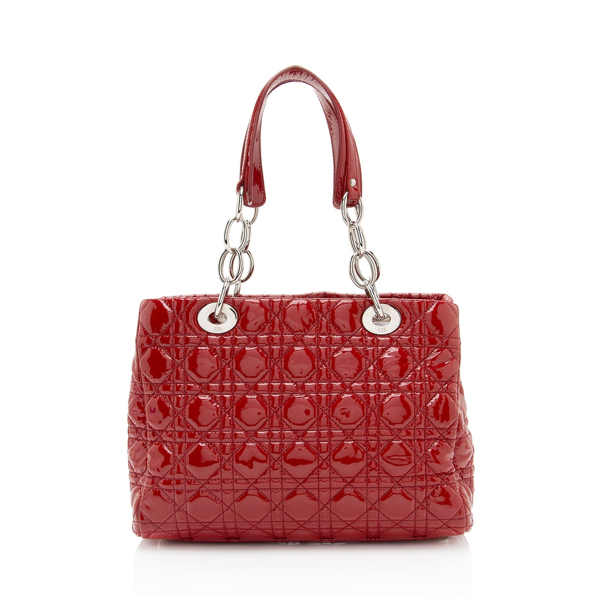 Dior Soft Cannage Lady Shopping Tote Shf Vm0Byx Leather Patent Small Tote Bag