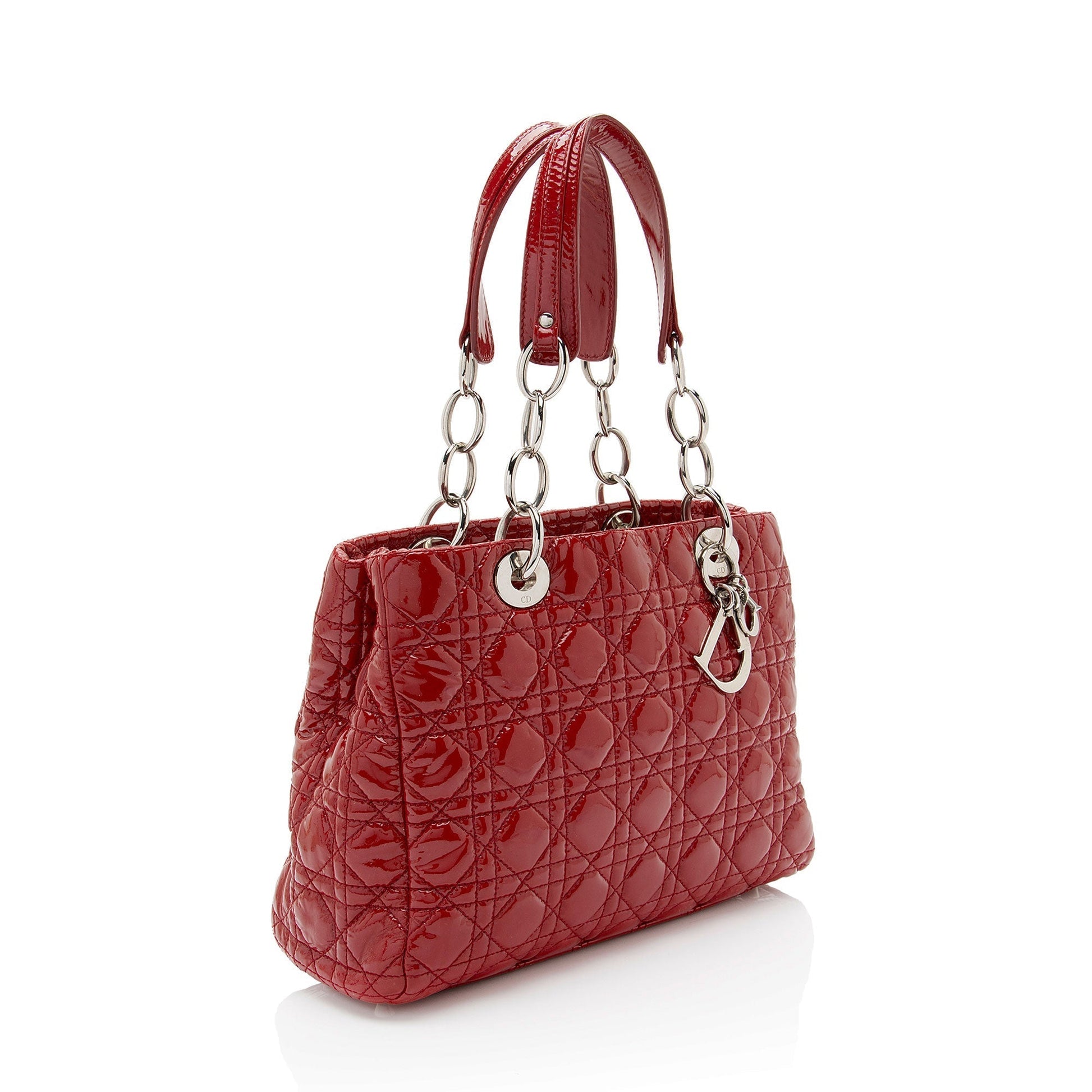 Dior Soft Cannage Lady Shopping Tote Shf Vm0Byx Leather Patent Small Tote Bag