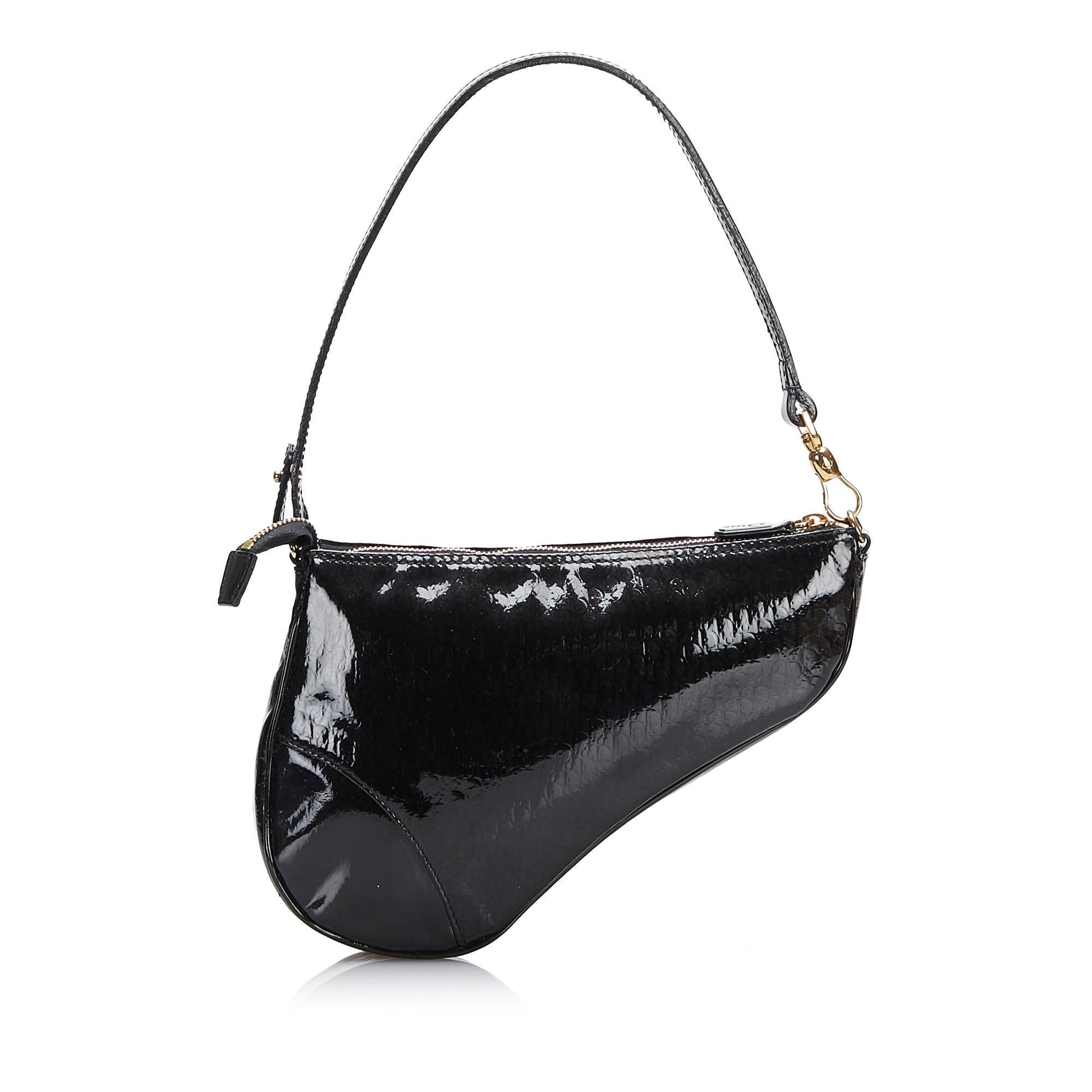 Dior Saddle Shg Dulasx Handbag Patent Mini Travel Bag