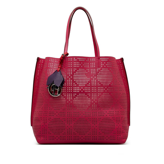 Dior Perforated Cannage iva Tote Shg Tote Bag