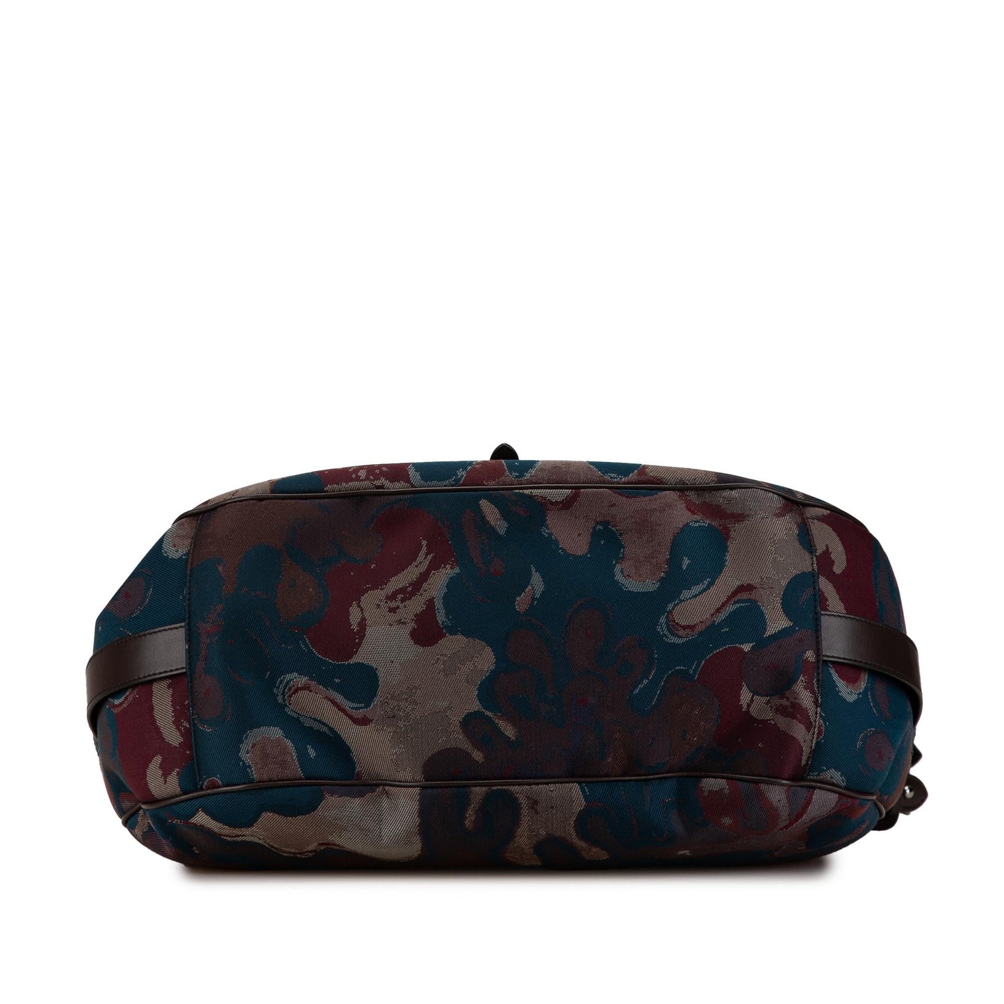 Dior Peter Doig Camouflage Soft Saddle Bag Denim Satchel Bag