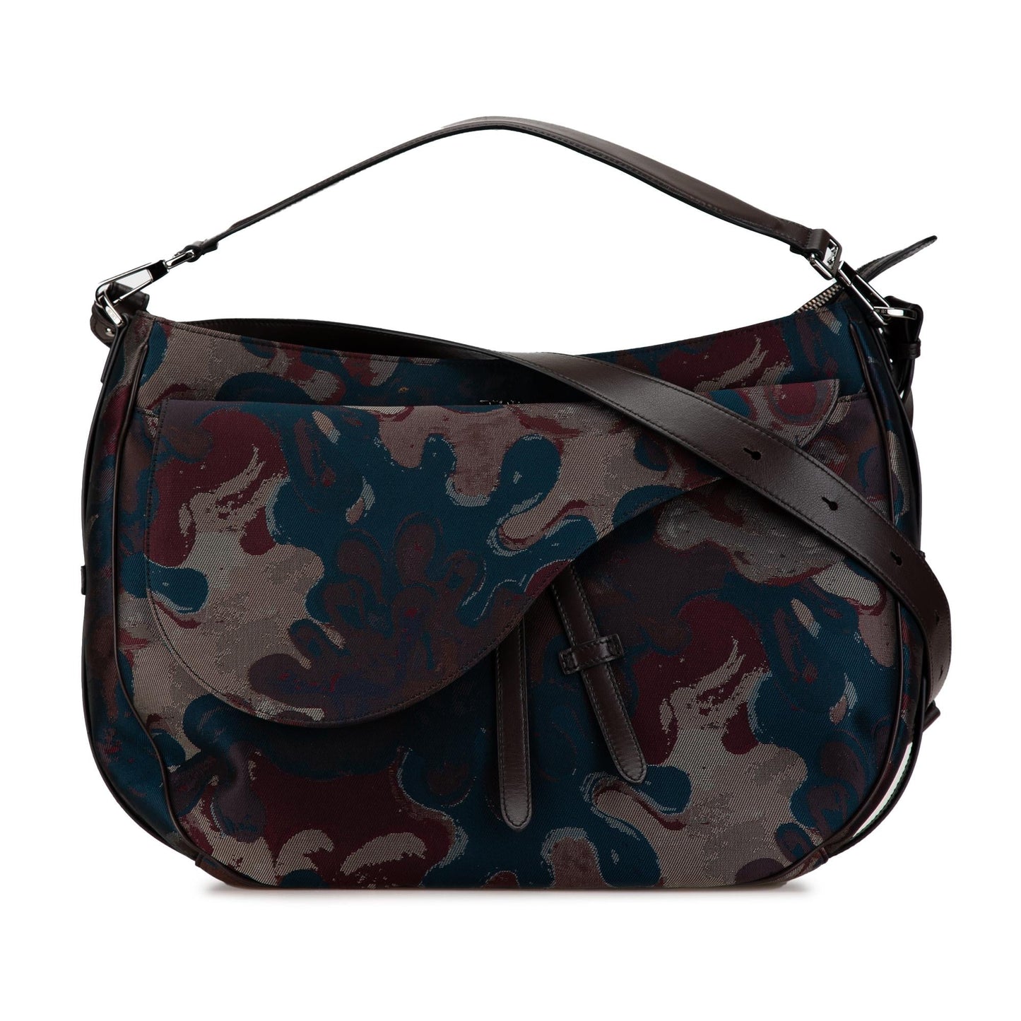 Dior Peter Doig Camouflage Soft Saddle Bag Denim Satchel Bag Saddle Bag 1