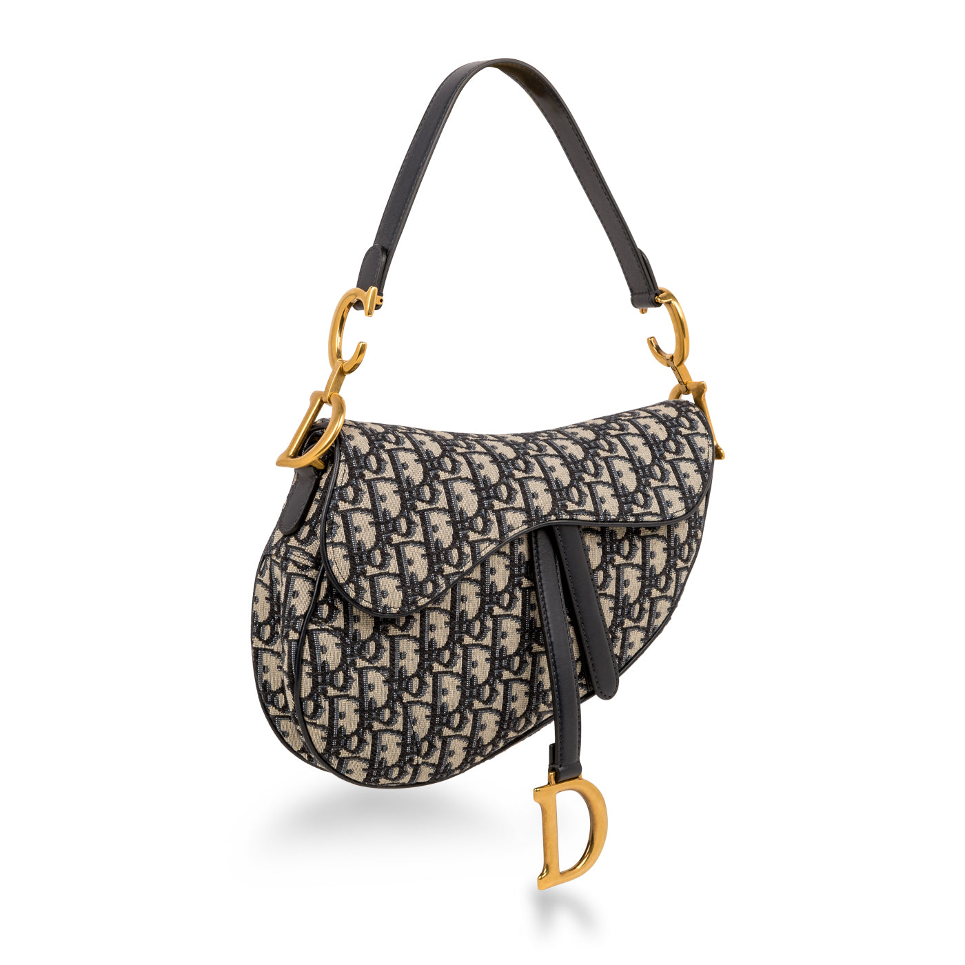 Dior Christian Saddle Bag Oblique Canvas Shoulder Bag Bag Oblique Canvas