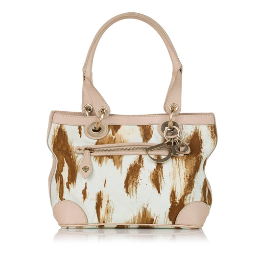 Dior Saint Tropez Handbag Shg Canvas Satchel Bag