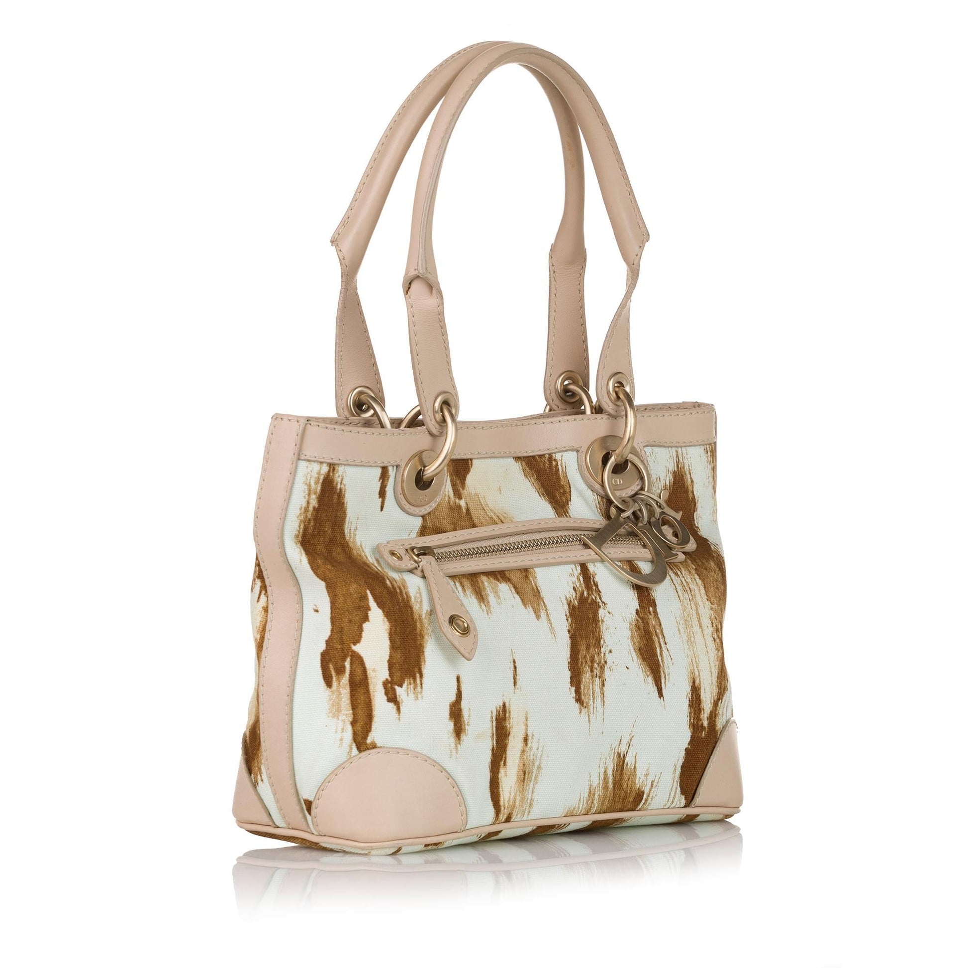 Dior Saint Tropez Handbag Shg Canvas Satchel Bag