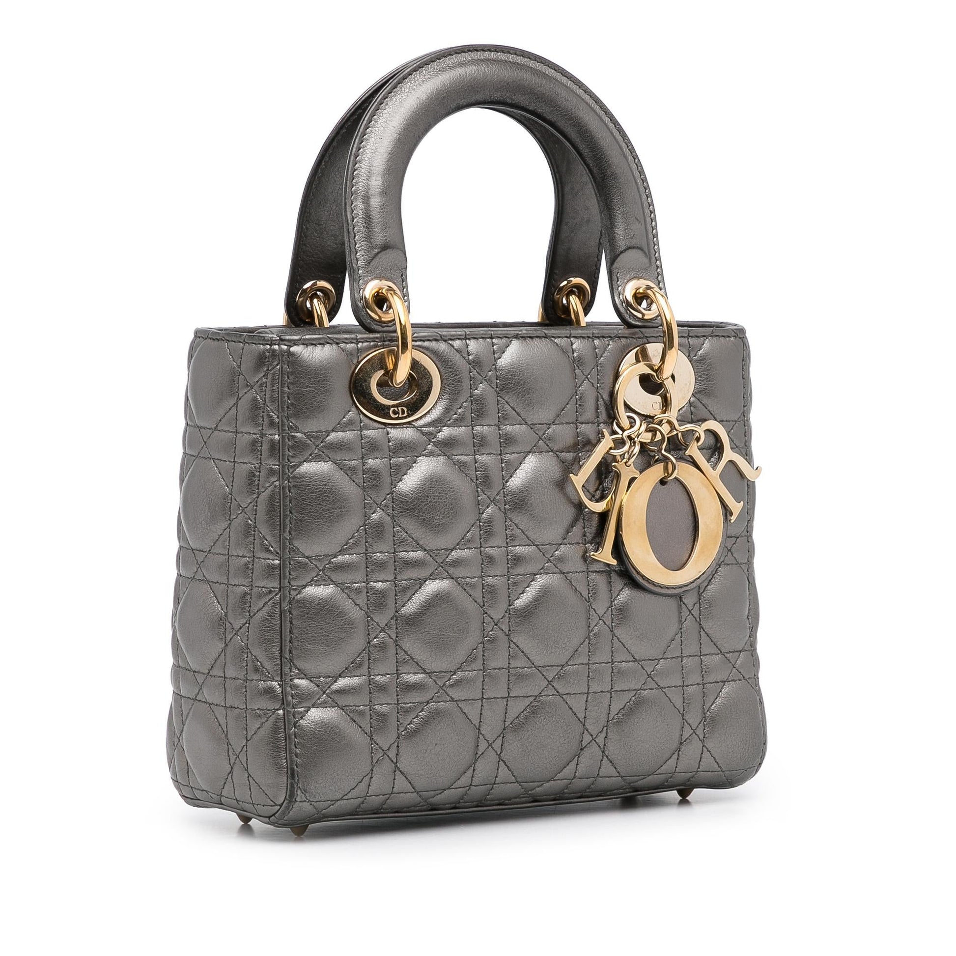 Dior Cannage Lady Shg 6Okgez Satchel Bag Small