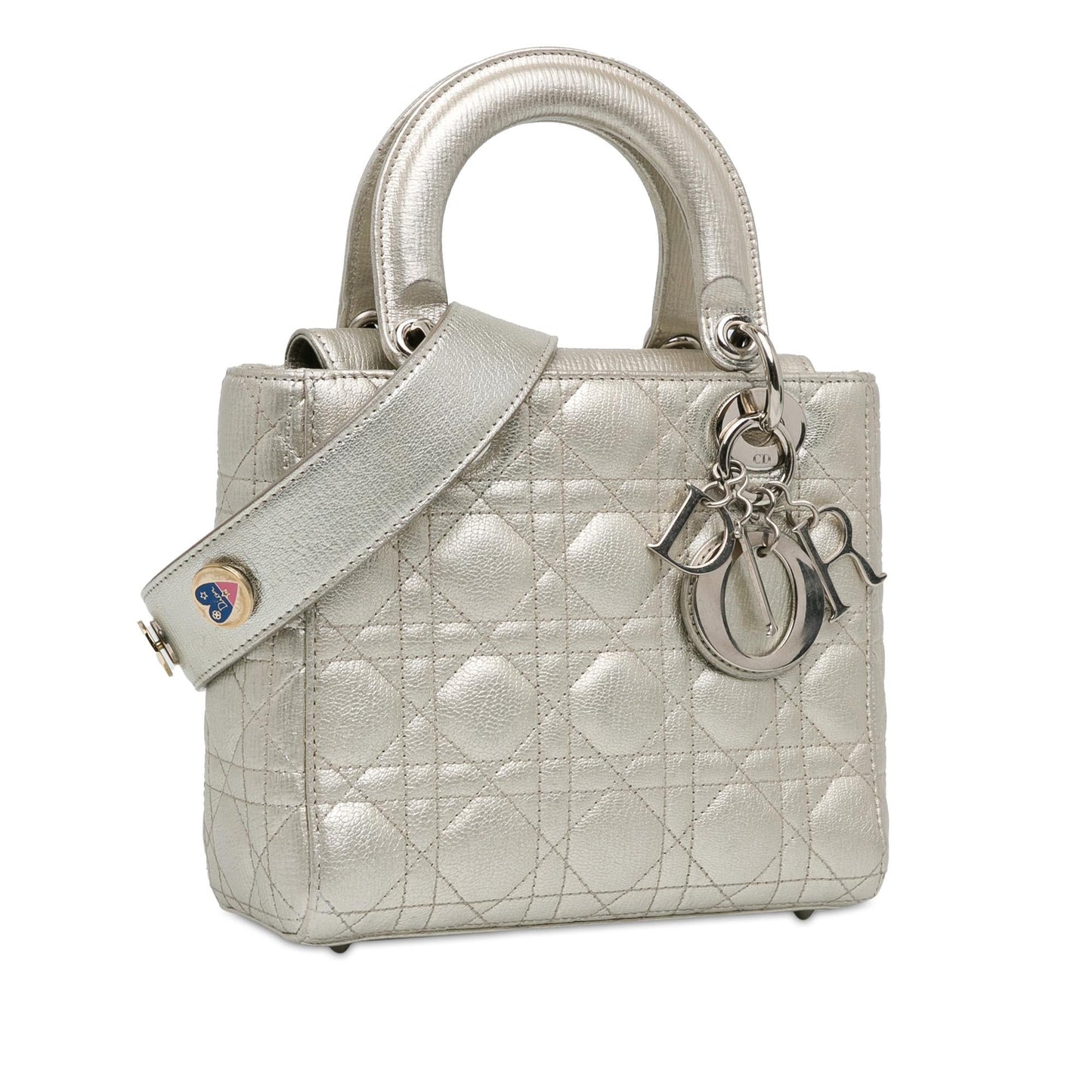 Dior Cannage My Abc Lady Lucky Badges Satchel Bag Small