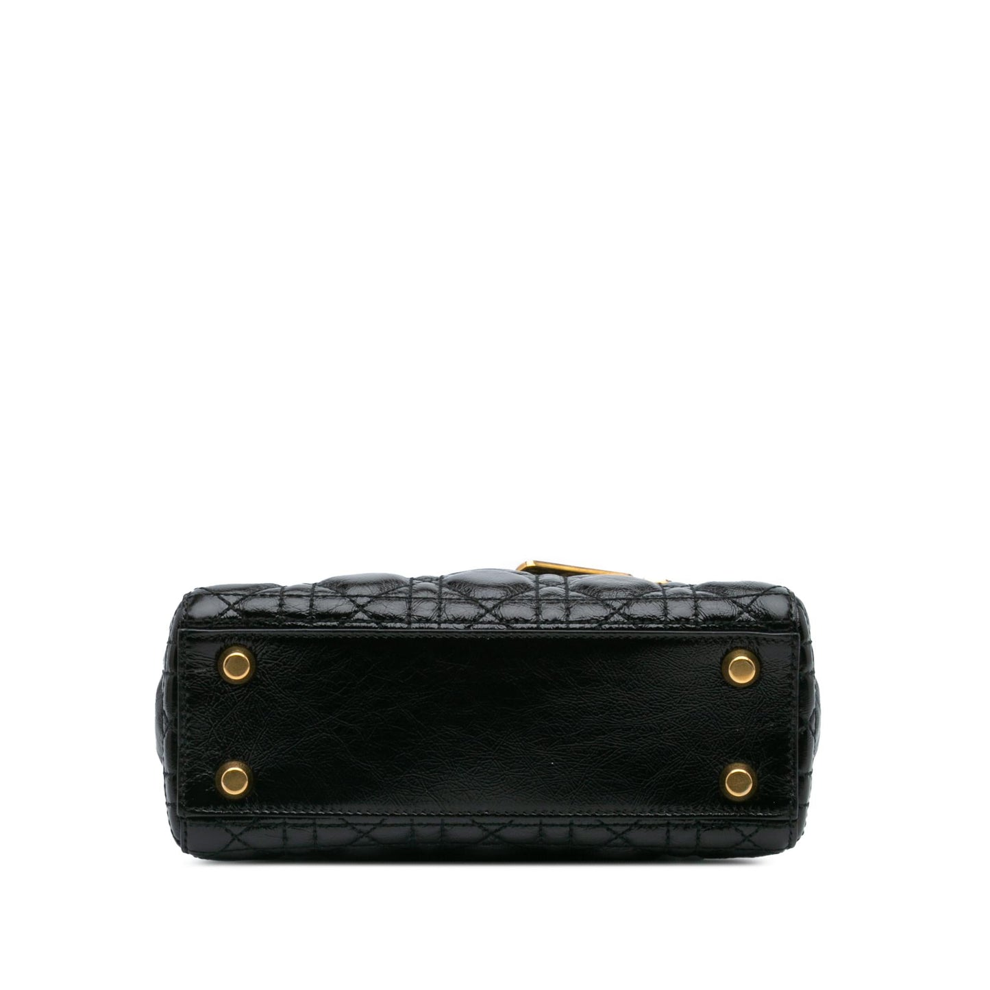 Dior Crinkled Cannage My Abc Lady Satchel Bag Patent Small Lady Dior 1