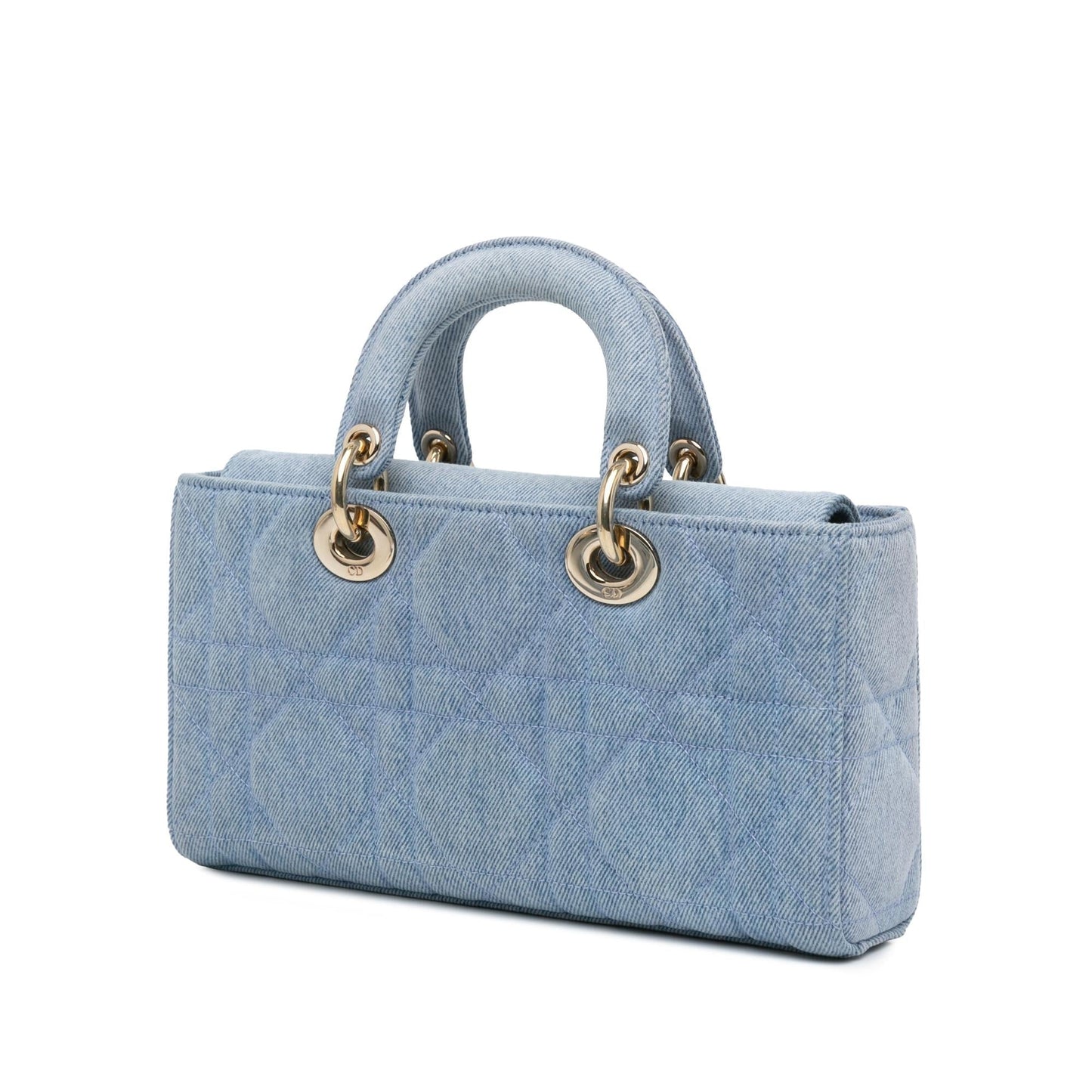 Dior Macrocannage Lady Joy Satchel Bag Denim Small