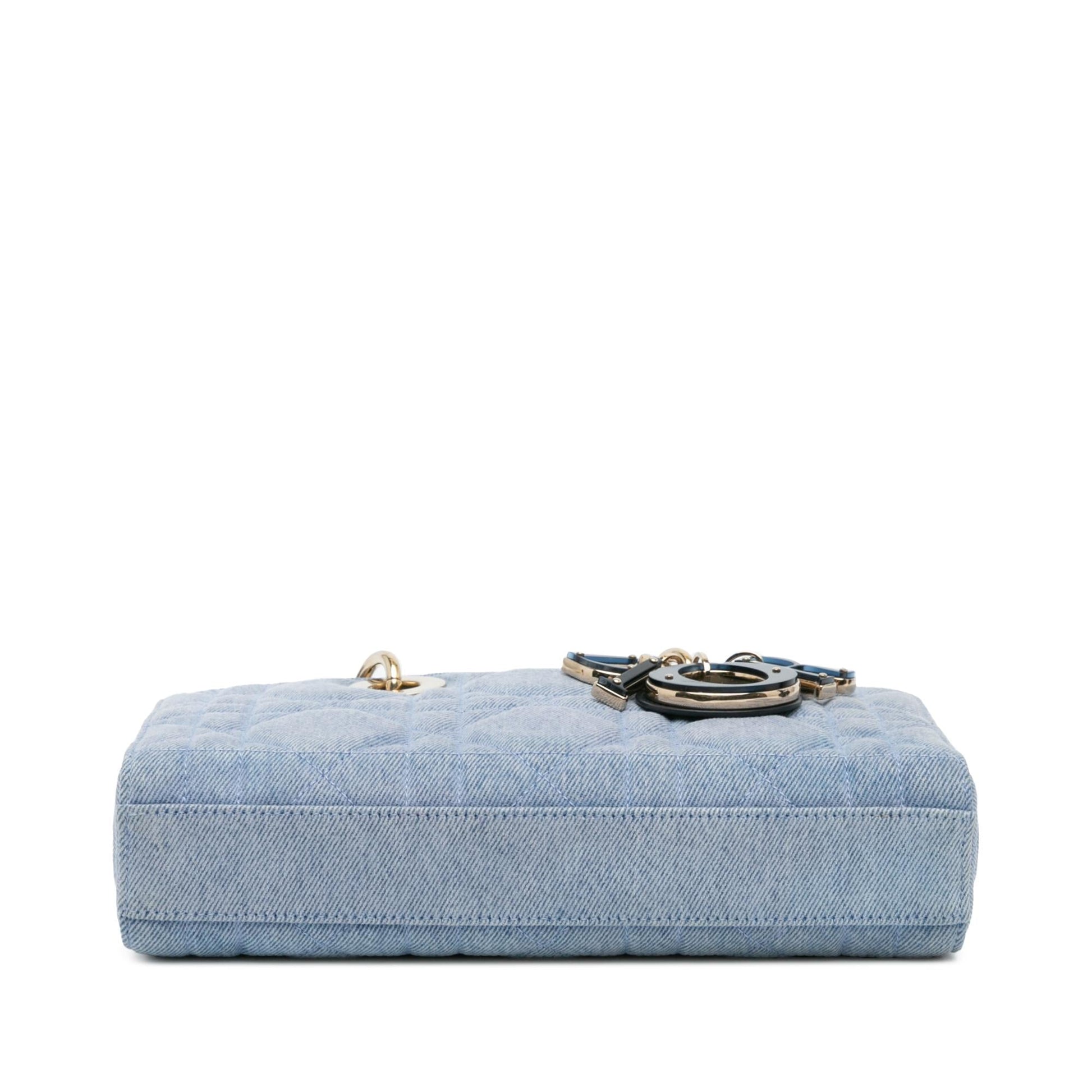Dior Macrocannage Lady Joy Satchel Bag Denim Small D Joy 1