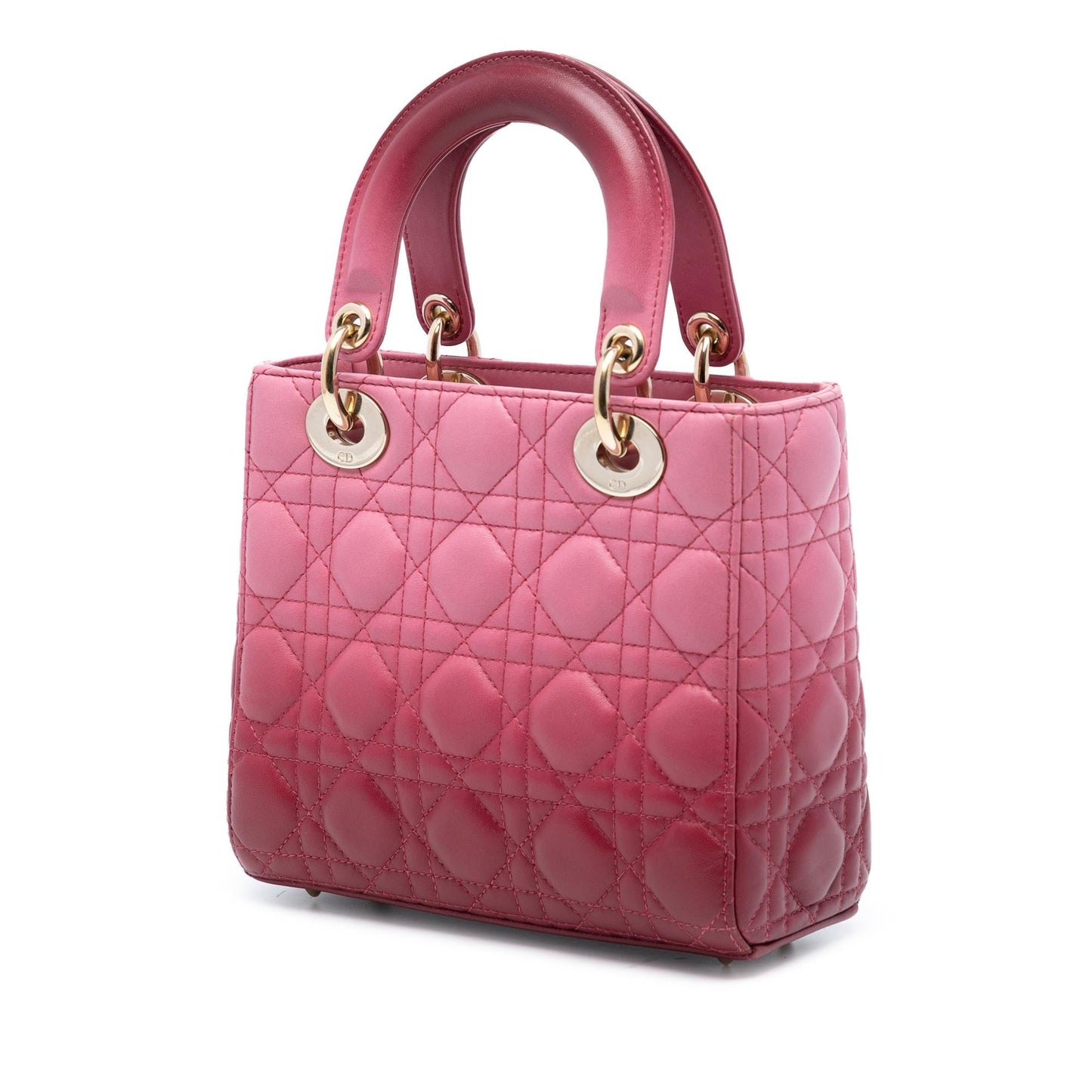 Dior Gradient Cannage Lady Satchel Bag Lambskin Small