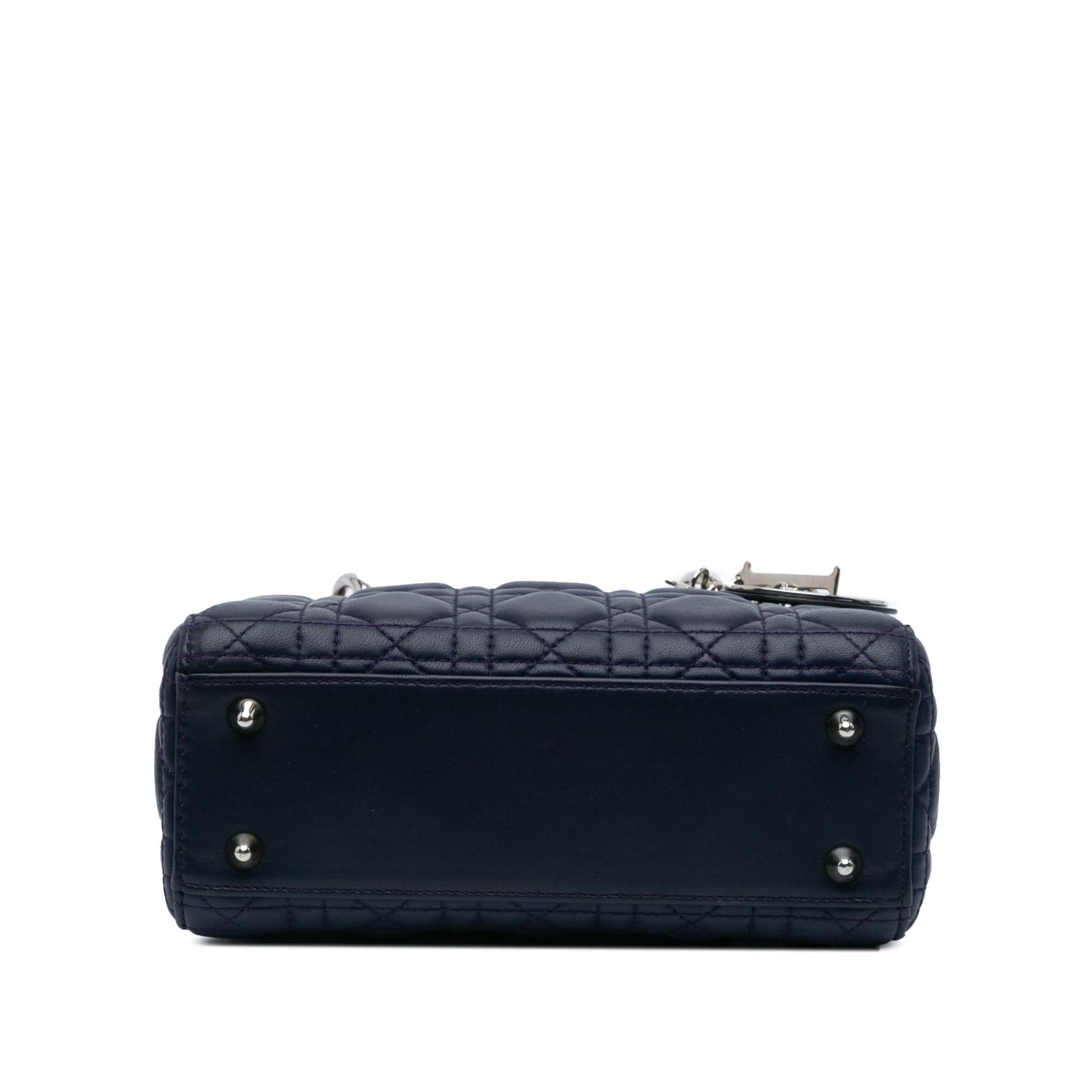 Dior Cannage Myabc Lady Satchel Bag Lambskin Small