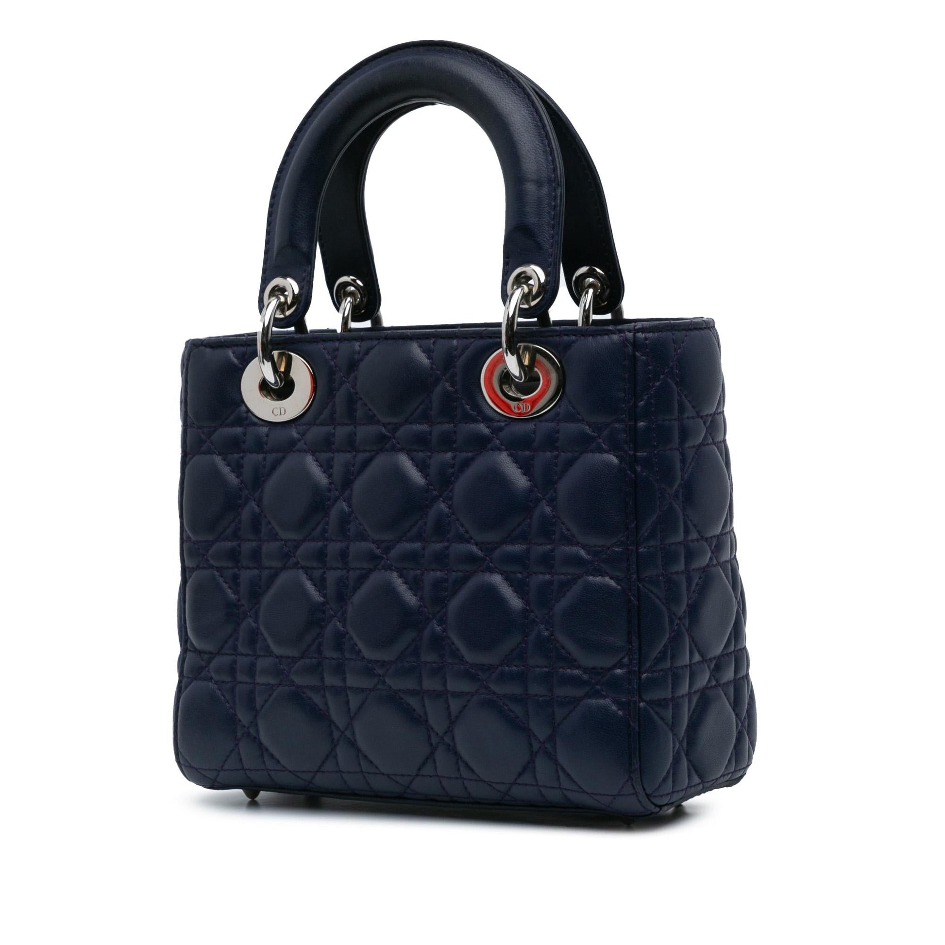 Dior Cannage Myabc Lady Satchel Bag Lambskin Small
