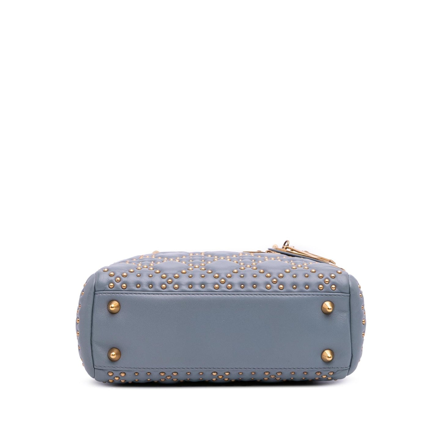 Dior Cannage Studded Supple Lady Satchel Bag Lambskin Small