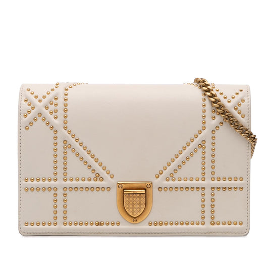 Dior Studded ama Crossbody Lambskin Small Crossbody Bag