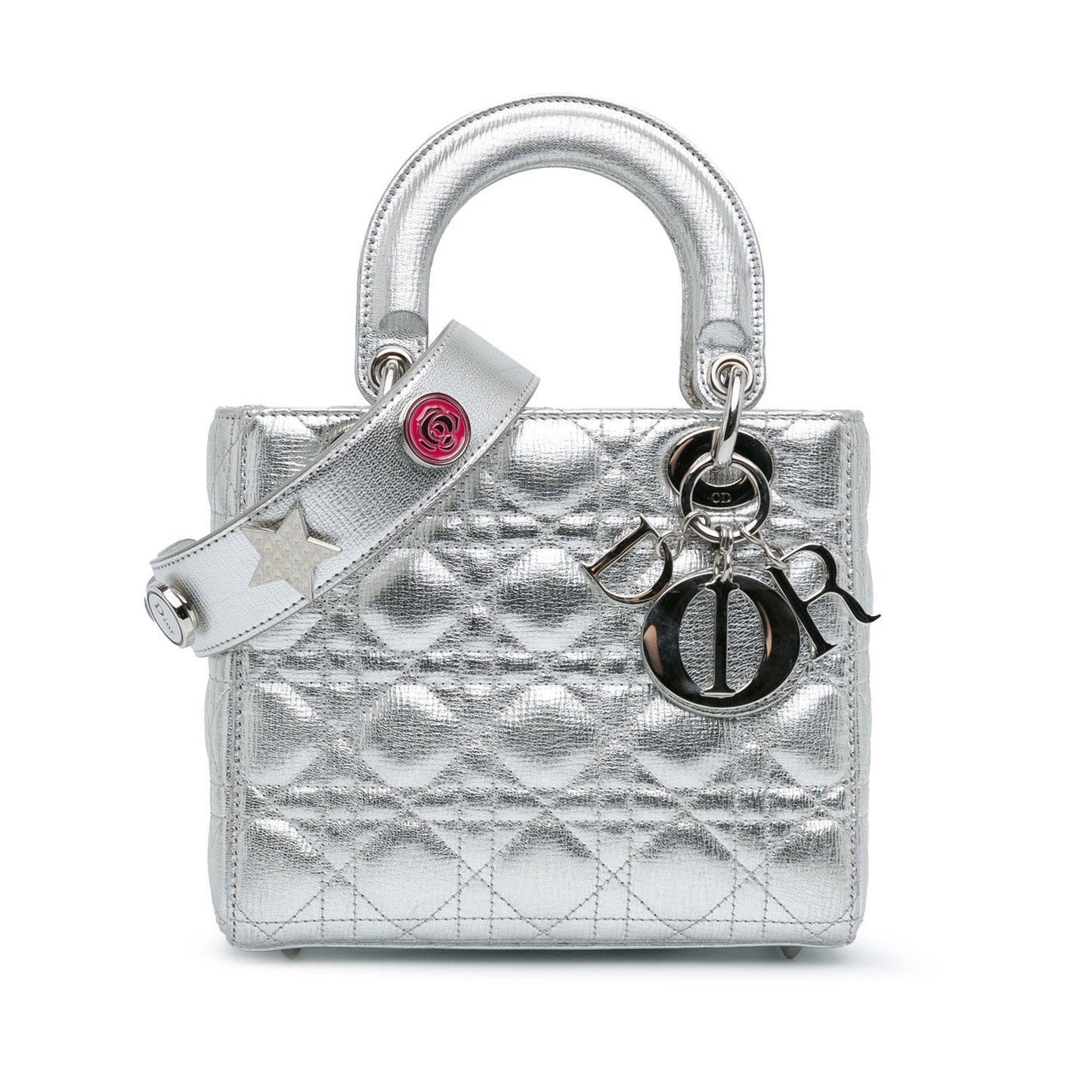 Dior Metallic Grained Calfskin Cannage Lucky Badges My Lady Small Satchel Bag Dior Shg Pawjgo