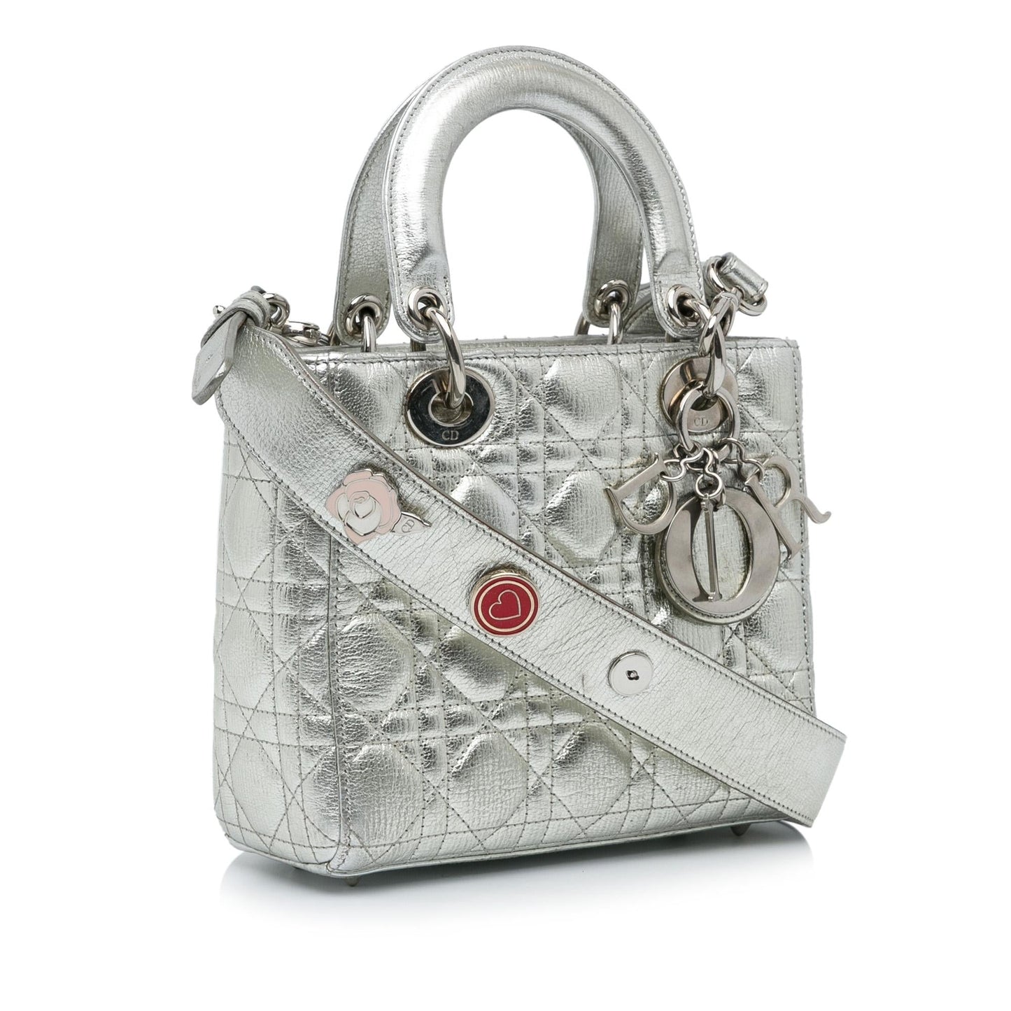 Dior Metallic Grained Calfskin Cannage My Abc Lady Satchel Small Satchel Bag Lady Dior 5