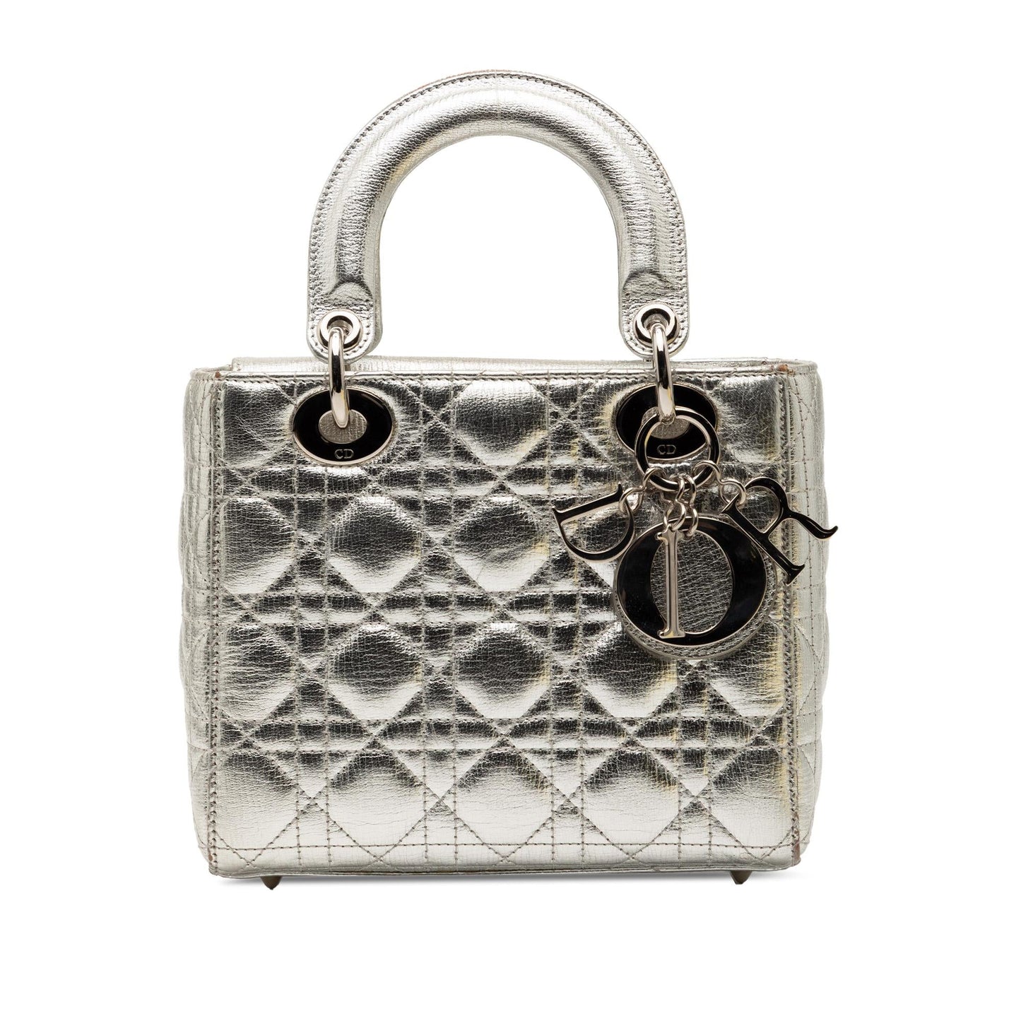 Dior Metallic Grained Calfskin Cannage My Abc Lady Satchel Small Satchel Bag Lady Dior 8