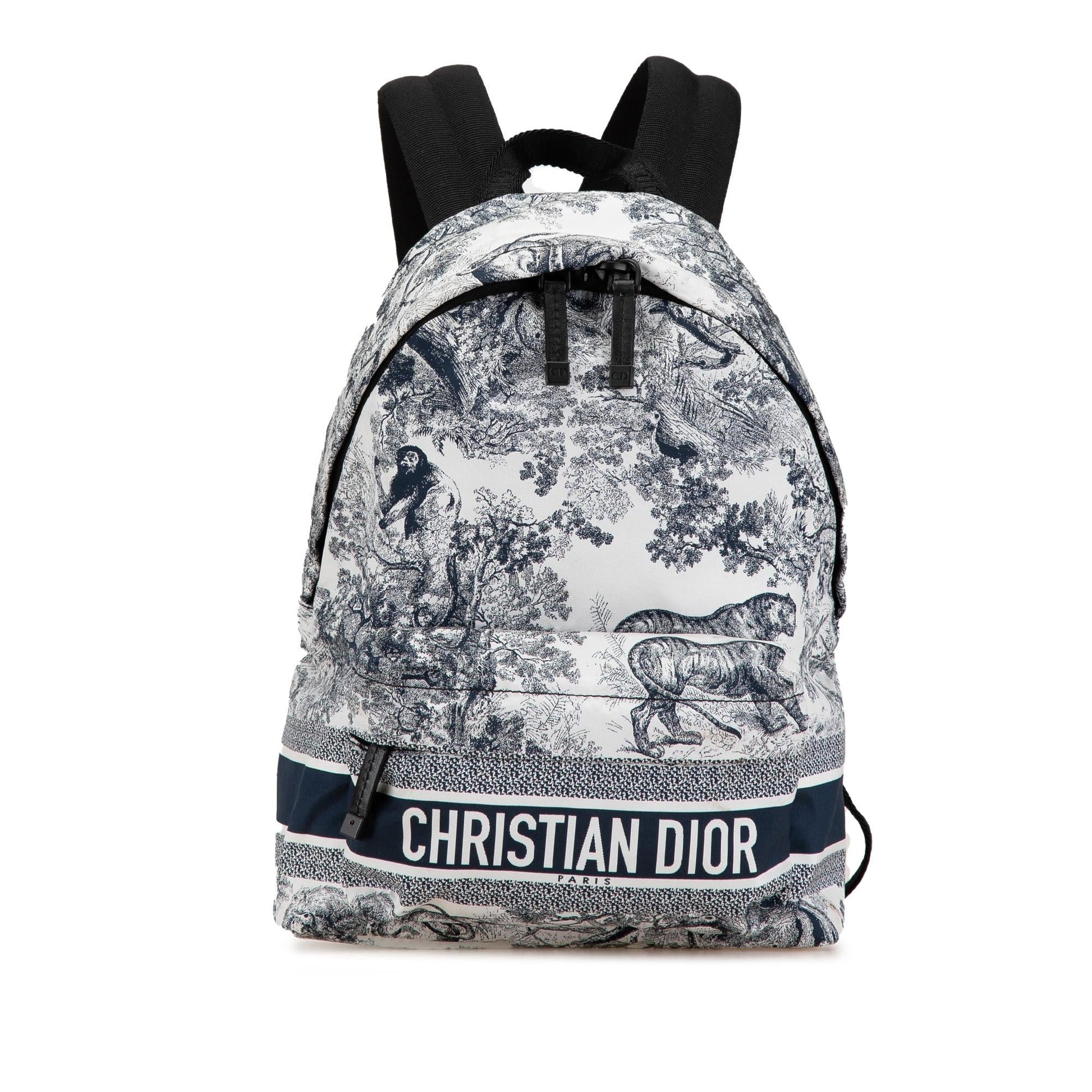 Dior Technical Fabric Toile De Jouy travel Backpack Shg Nylon Small