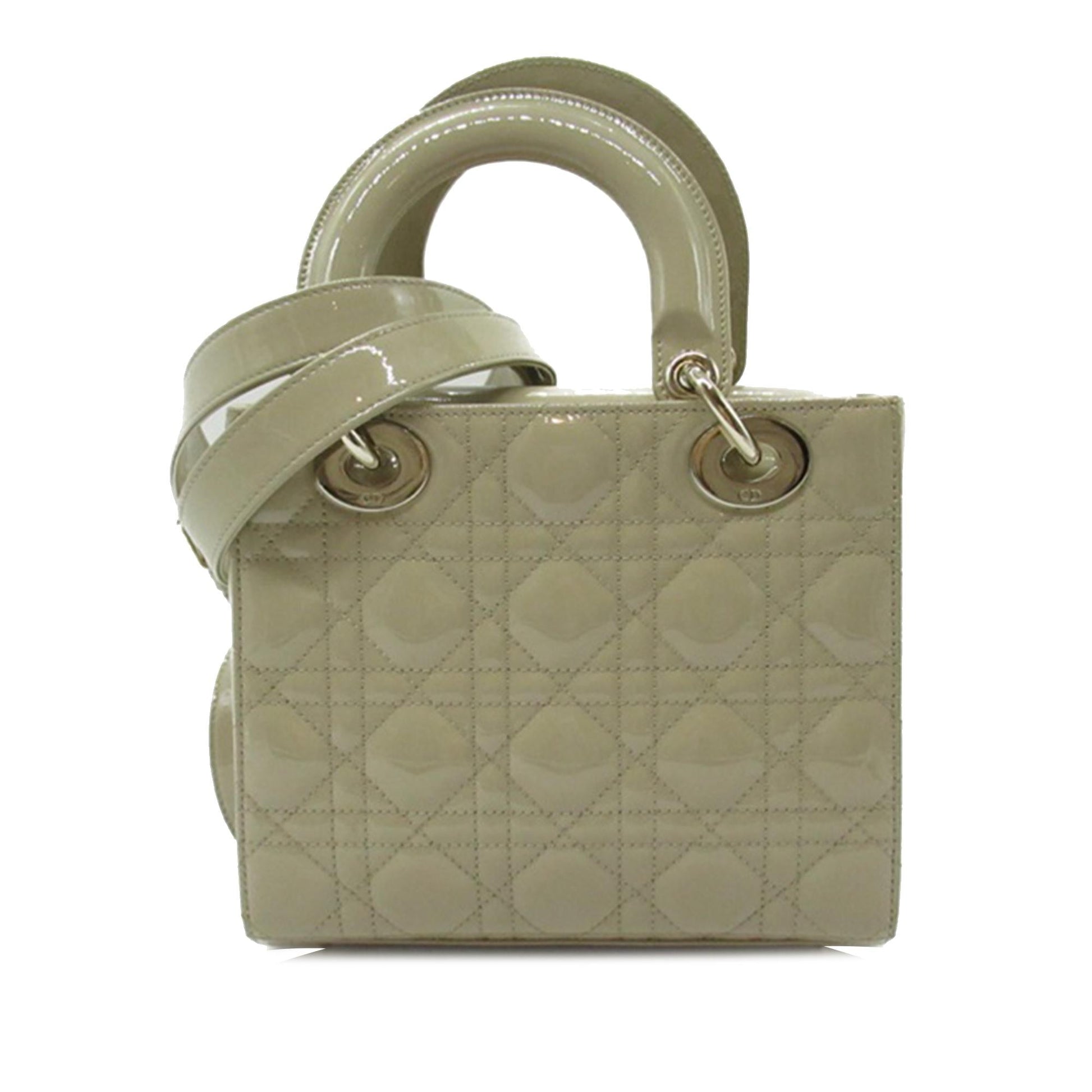 Dior Cannage Lady Shg 1Hehrx Satchel Bag Patent Small