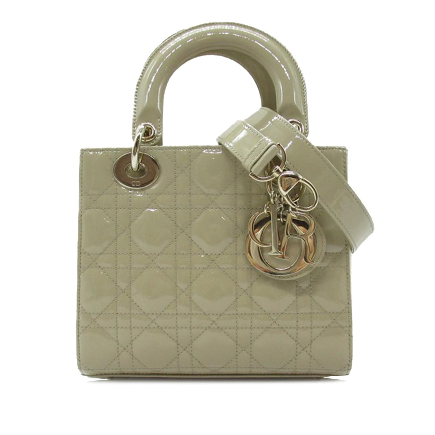 Dior Cannage Lady Shg 1Hehrx Satchel Bag Patent Small