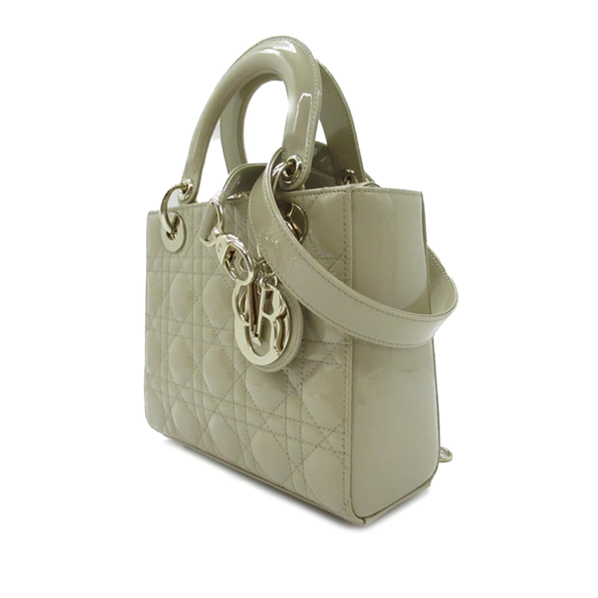 Dior Cannage Lady Shg 1Hehrx Satchel Bag Patent Small