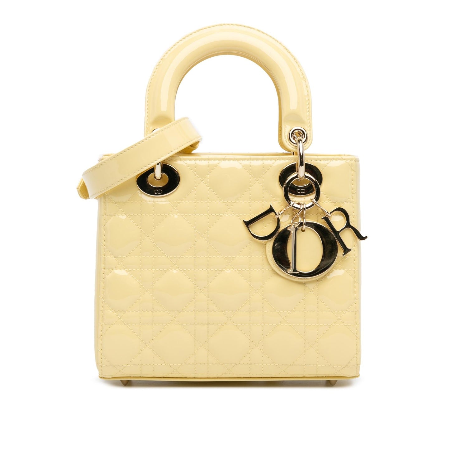 Dior Cannage Lady Satchel Bag Patent Small Dior Shg Kgozhj
