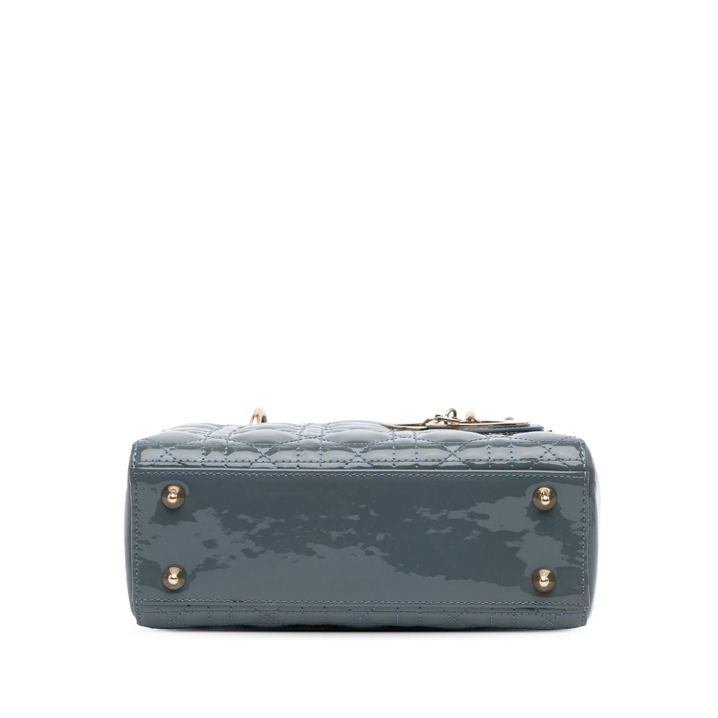 Dior Cannage Lady Satchel Bag Patent Small Cannage Lady Dior