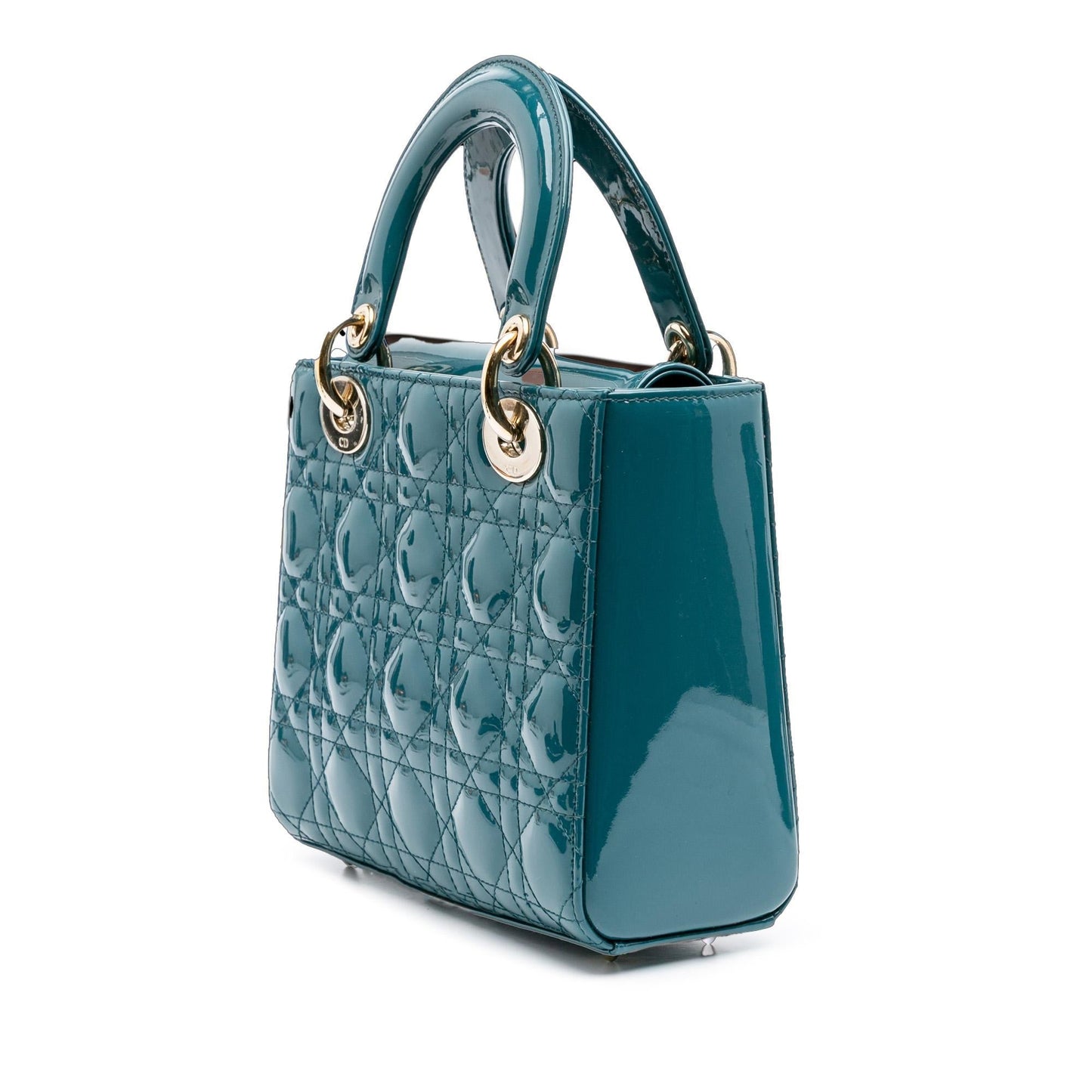 Dior Cannage Lady Satchel Bag Patent Small Lady Dior 2