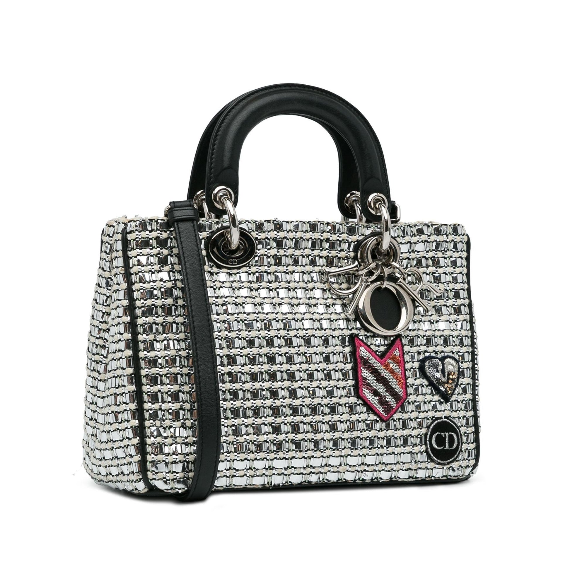 Dior Tweed Patch issimo Tote Small Tote Bag