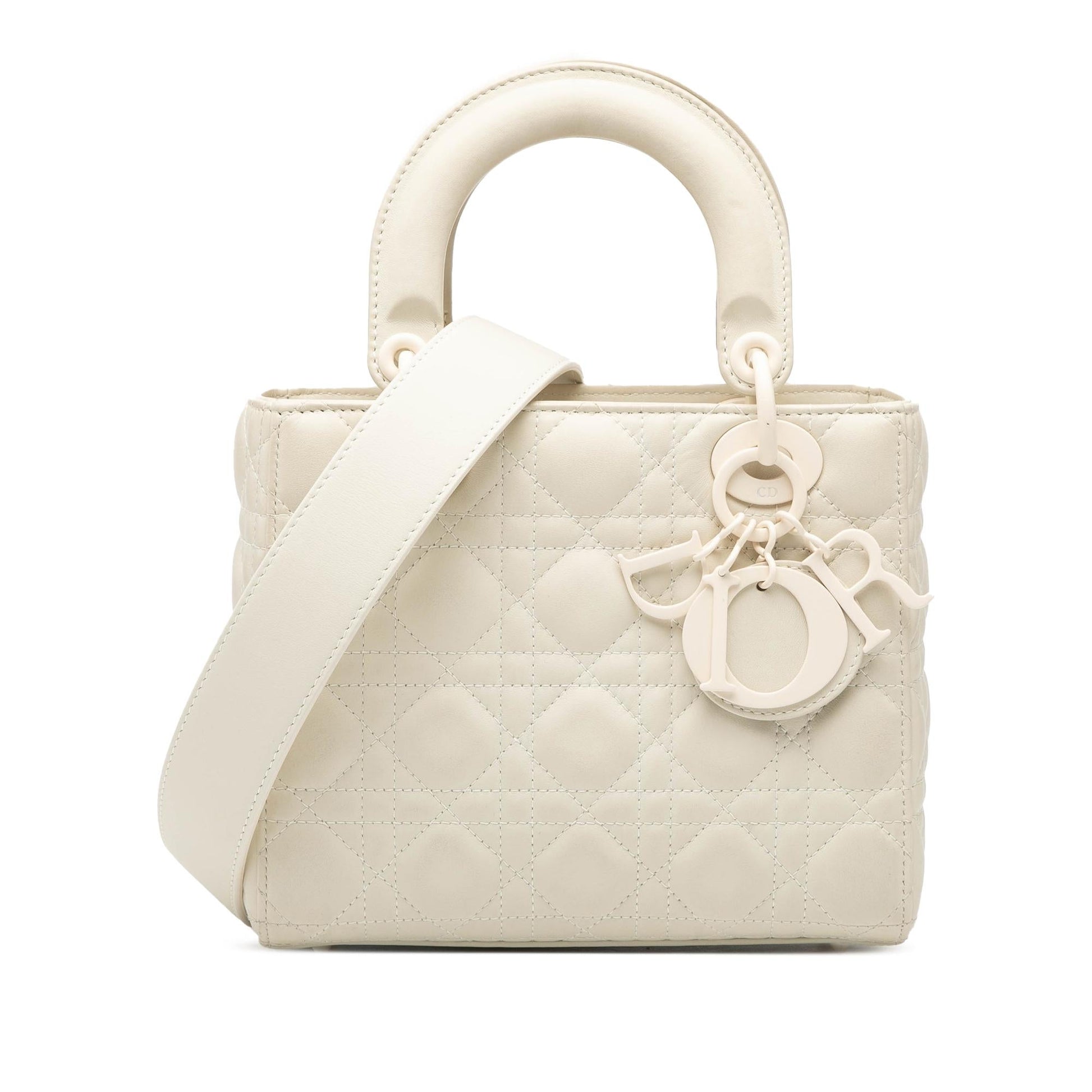 Dior Ultra Matte Calfskin Cannage My Abc Lady Satchel Small Satchel Bag