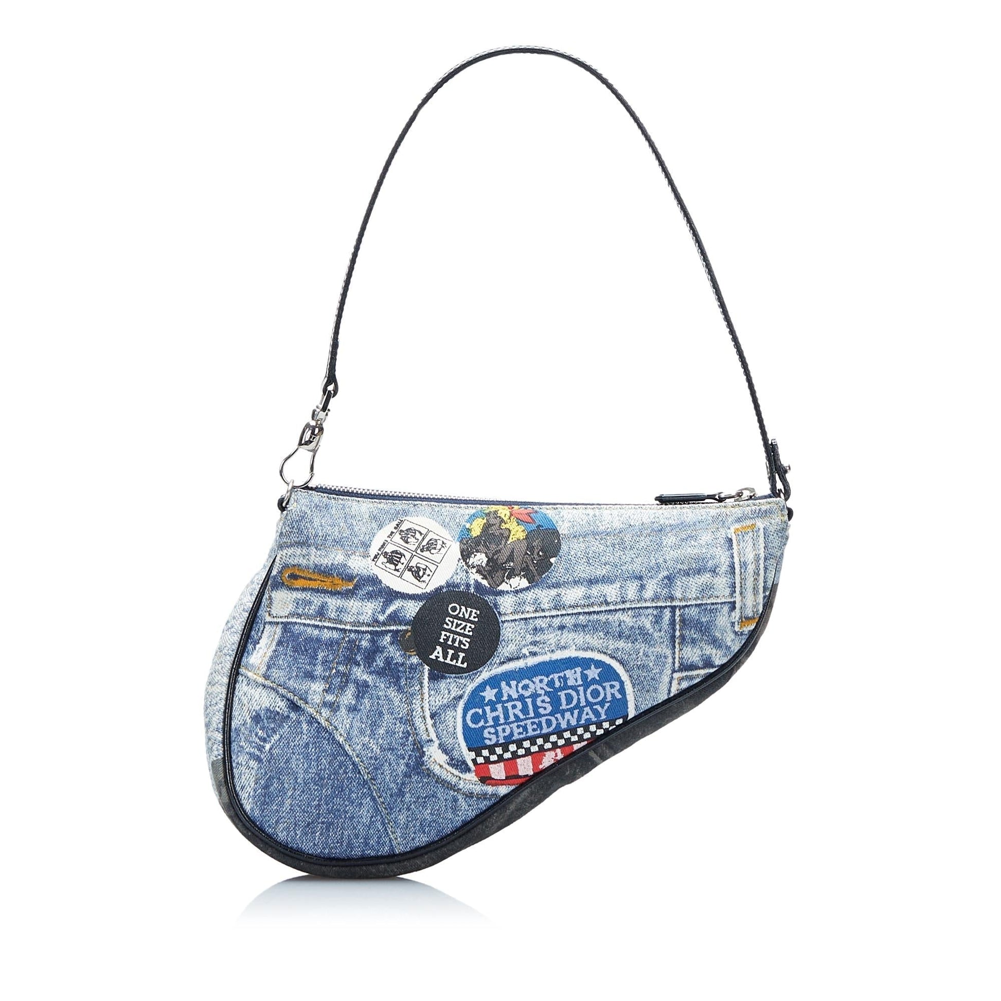 Dior Speedway Saddle Shg Abxxmq Handbag Denim Mini Travel Bag