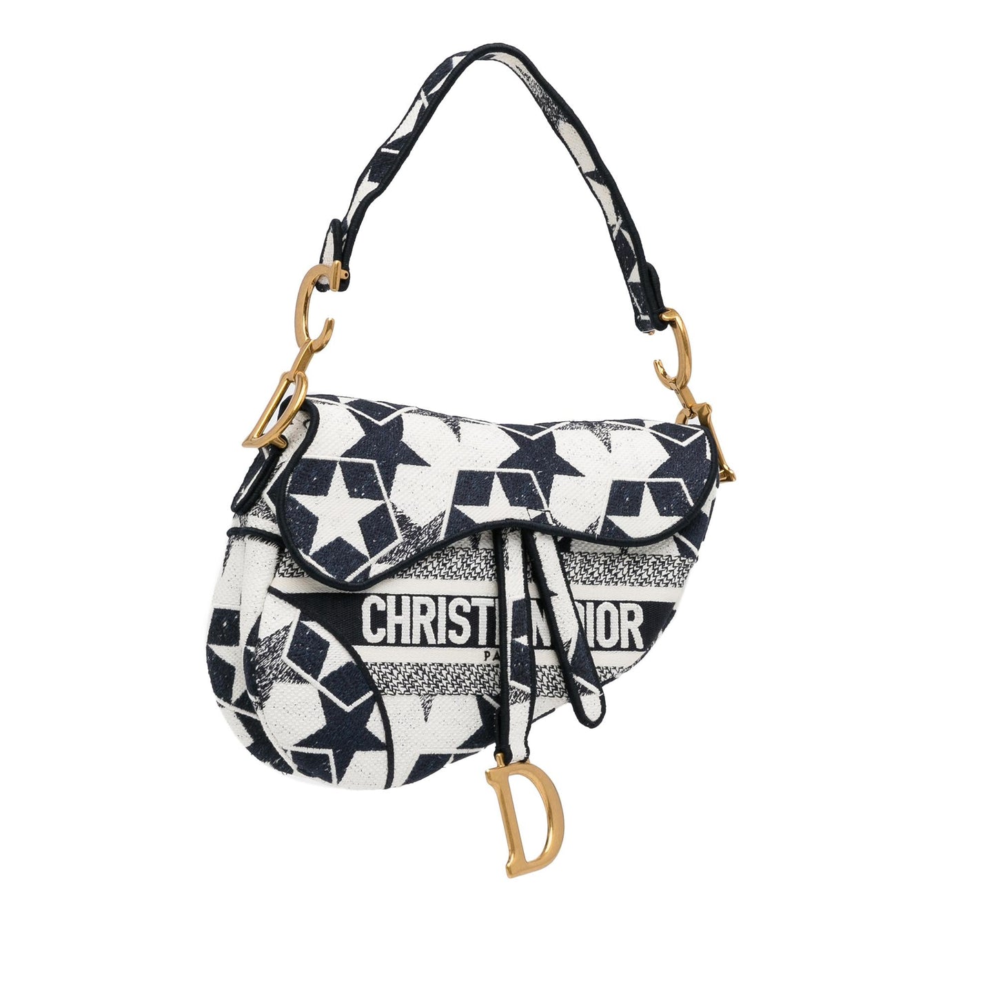 Dior Stars Saddle Bag Shg Mipqvc Canvas Embroidered Shoulder Bag