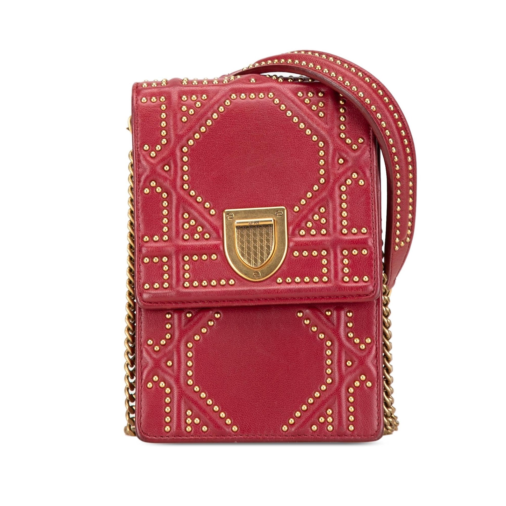 Dior Studded Vertical ama Bag Lambskin Crossbody Bag Diorama Bag 1